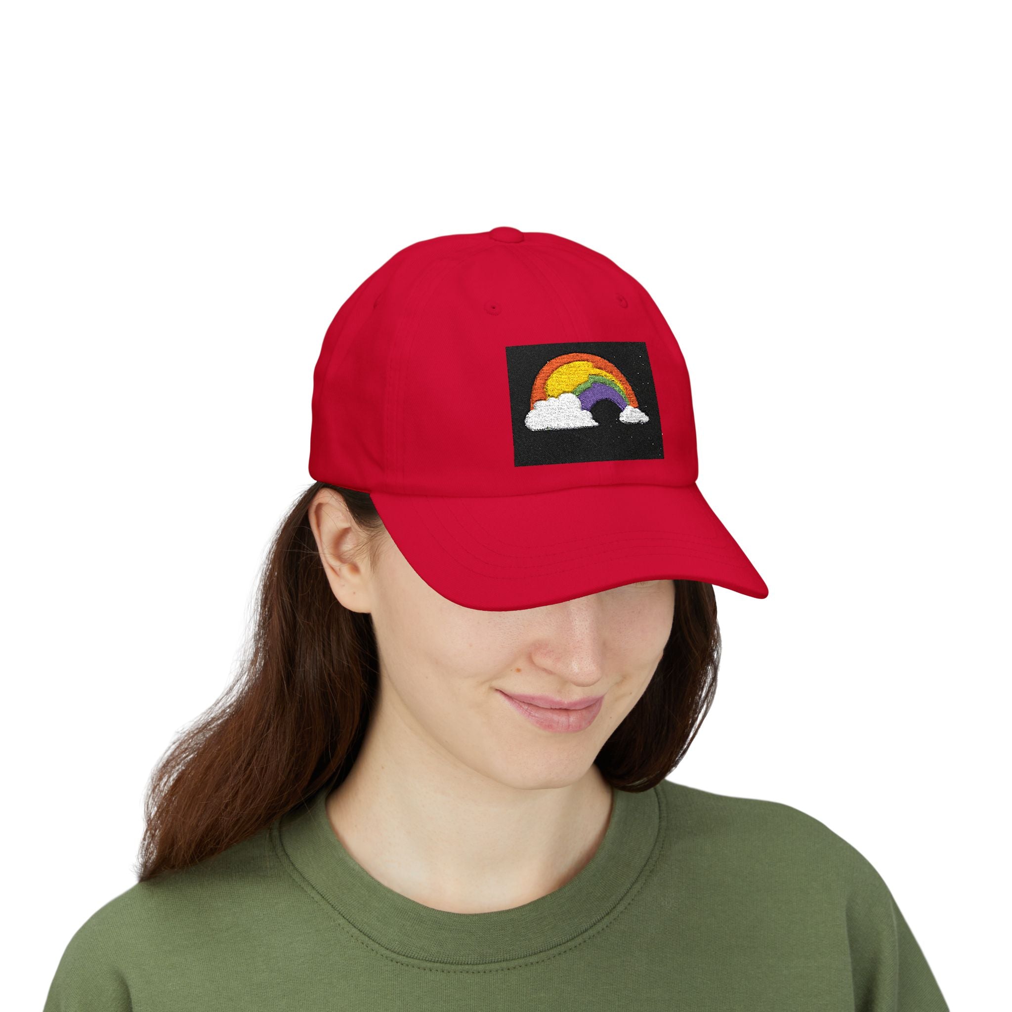 Dad Cap — Embroidered Rainbow Patch Baseball Hat