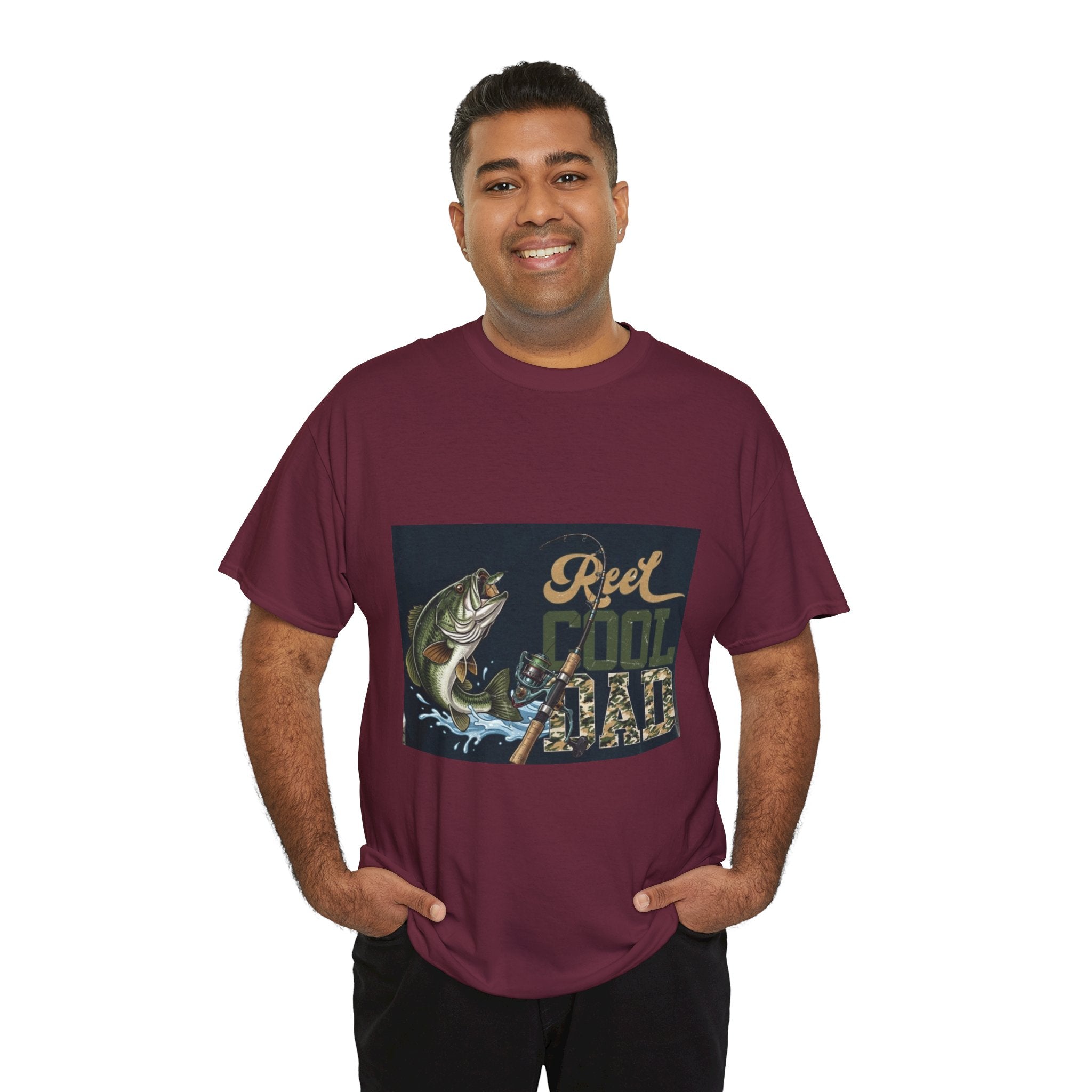 Fishing T-Shirt — "Reel Cool Dad" Graphic Tee