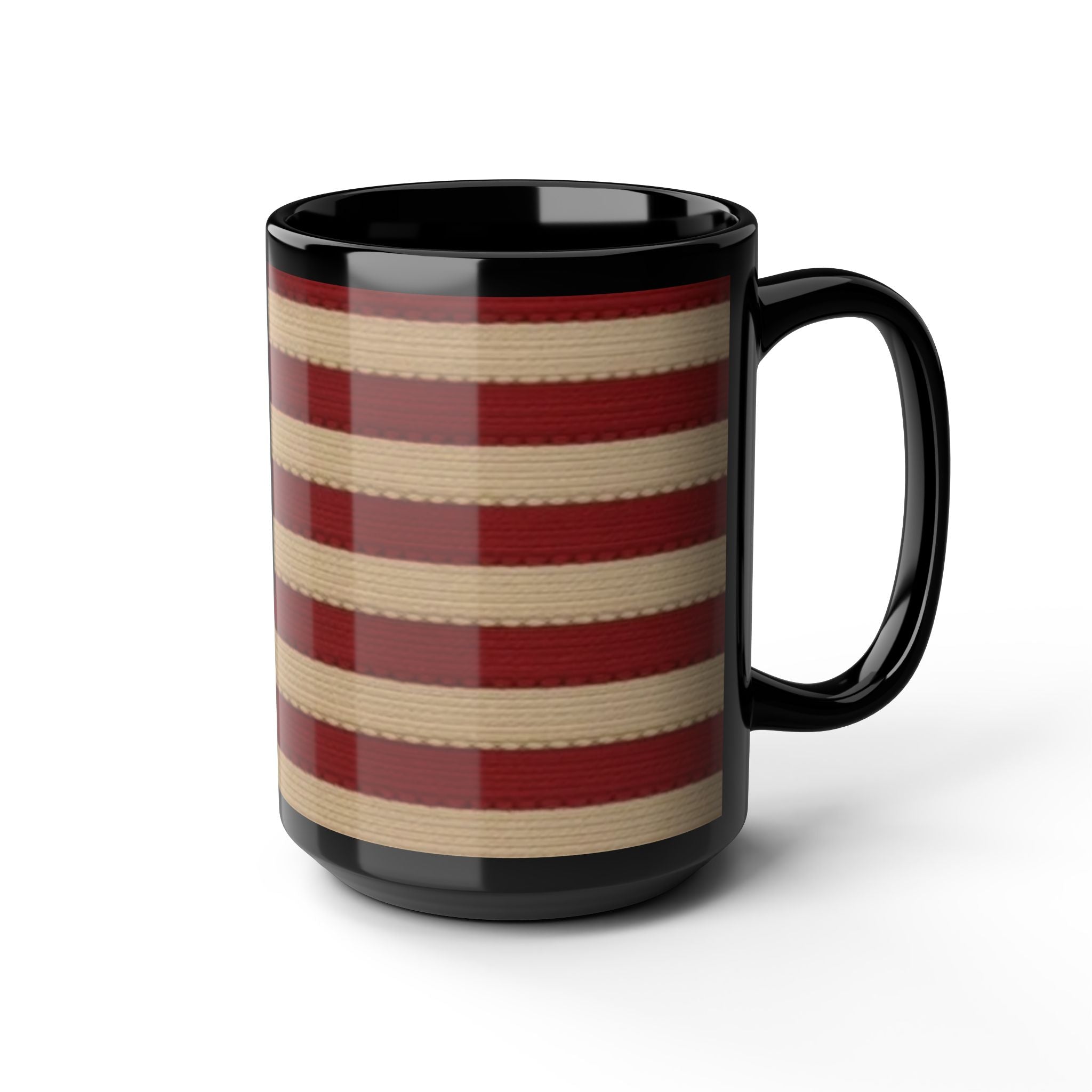 American Flag Vintage Black Mug — Patriotic Stars & Stripes Coffee Cup (11oz/15oz)