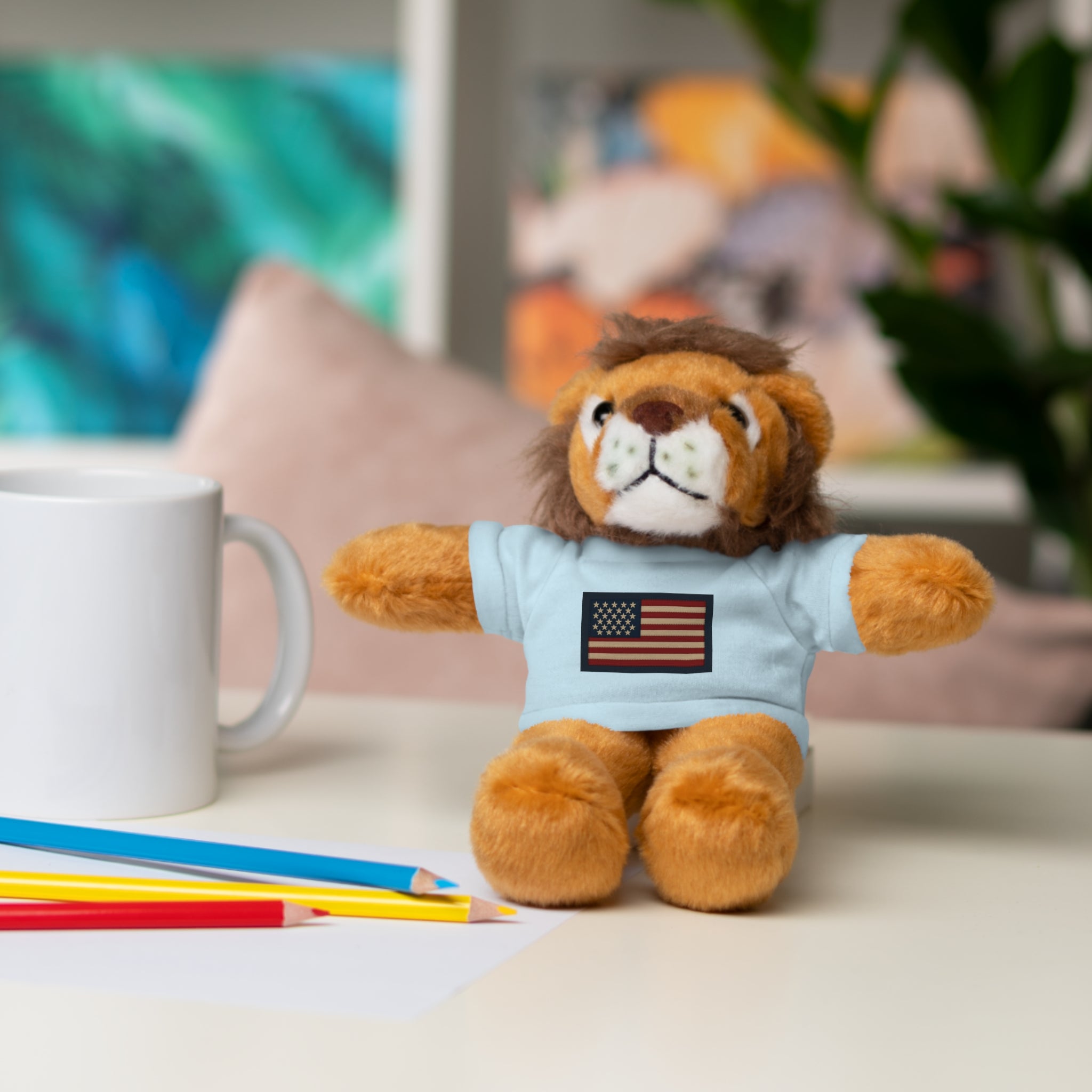 American Flag Teddy Bear with Tee — Patriotic Plush Gift