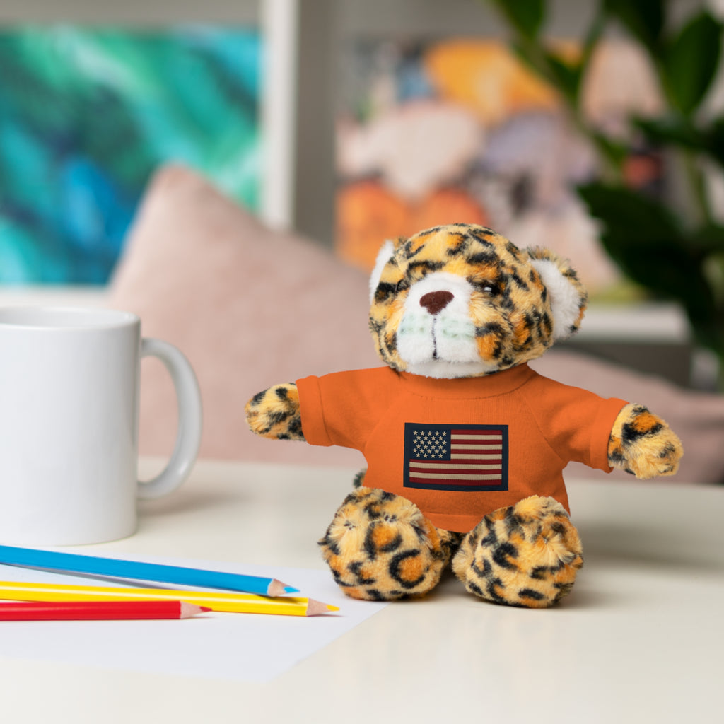 American Flag Teddy Bear with Tee — Patriotic Plush Gift