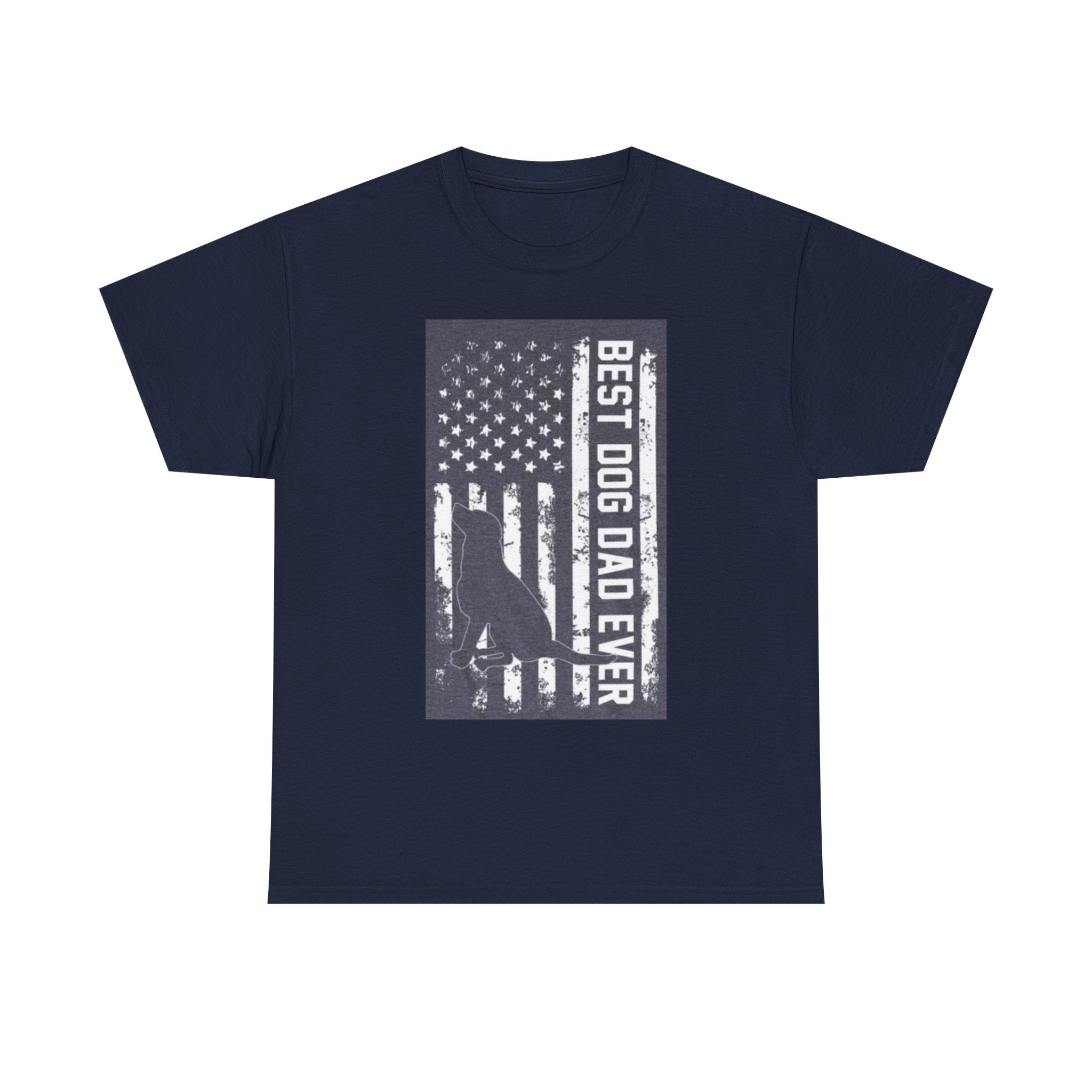 Best Dog Dad Ever T-Shirt – Patriotic American Flag Dog Dad Tee