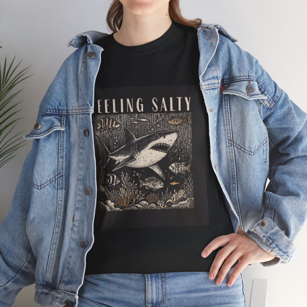 Feeling Salty Shark T-Shirt – Vintage Ocean Graphic Tee