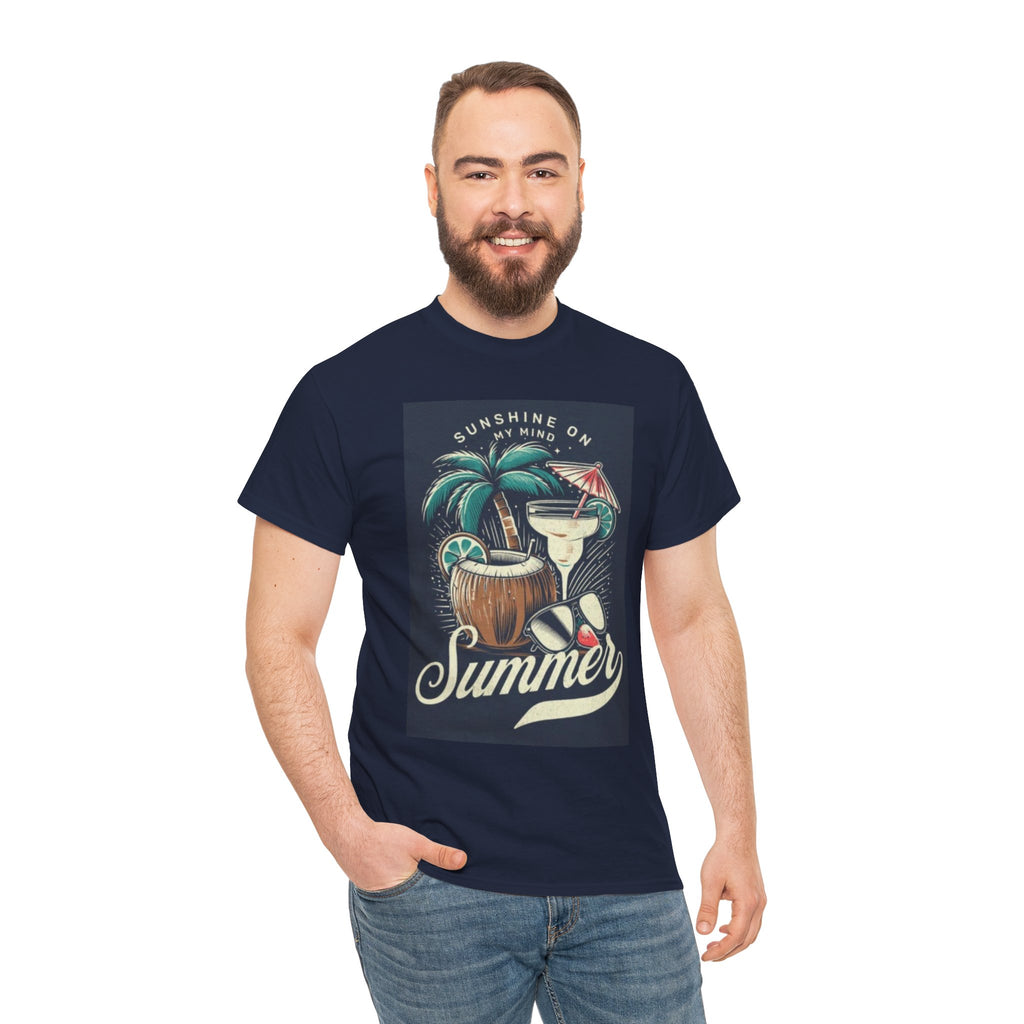 Summer Cocktail Tee — "Sunshine On My Mind" Tropical Beach T-Shirt