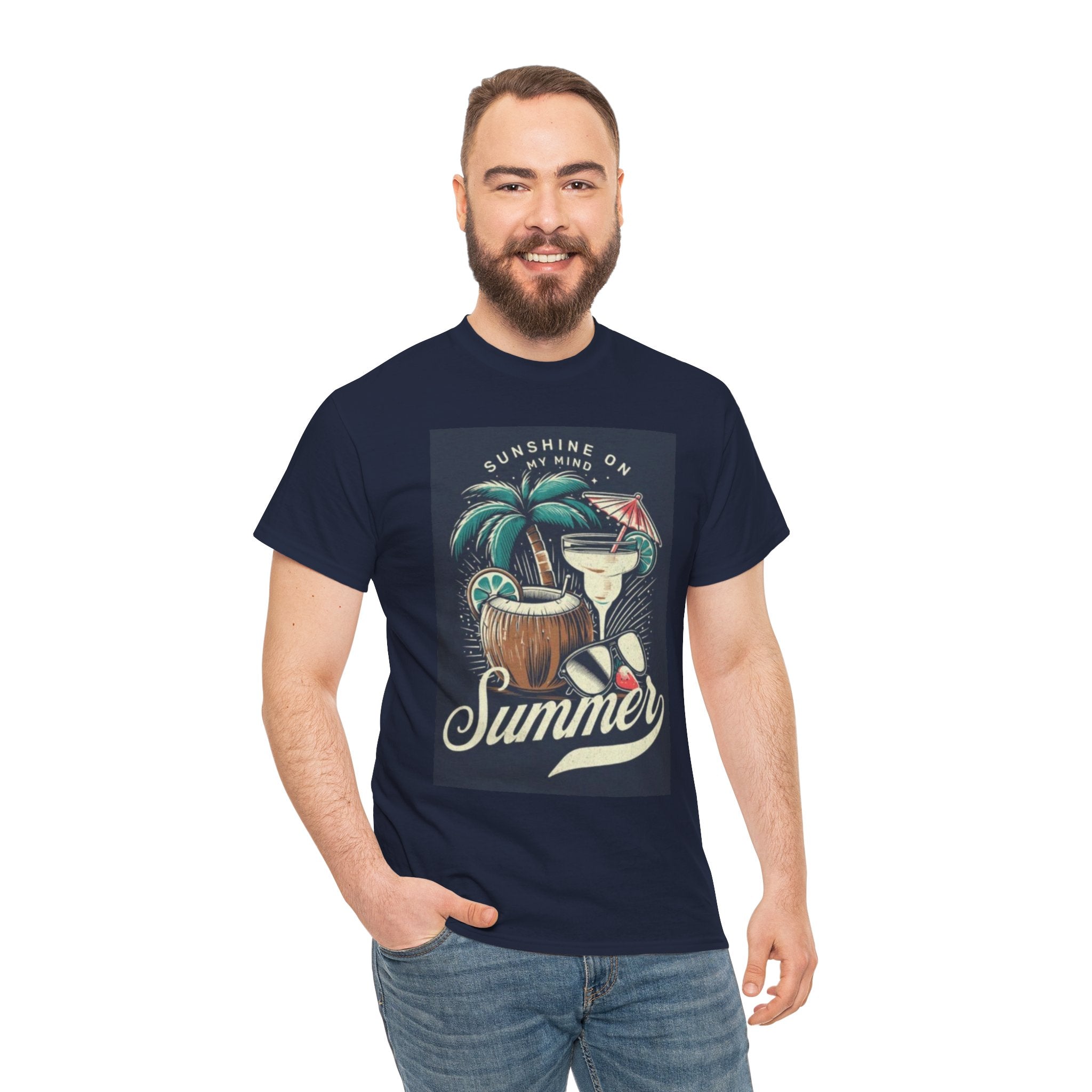Summer Cocktail Tee — "Sunshine On My Mind" Tropical Beach T-Shirt