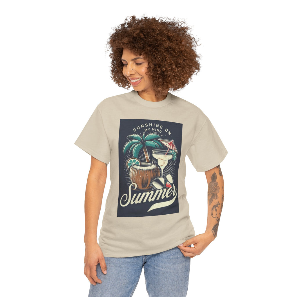 Summer Cocktail Tee — "Sunshine On My Mind" Tropical Beach T-Shirt