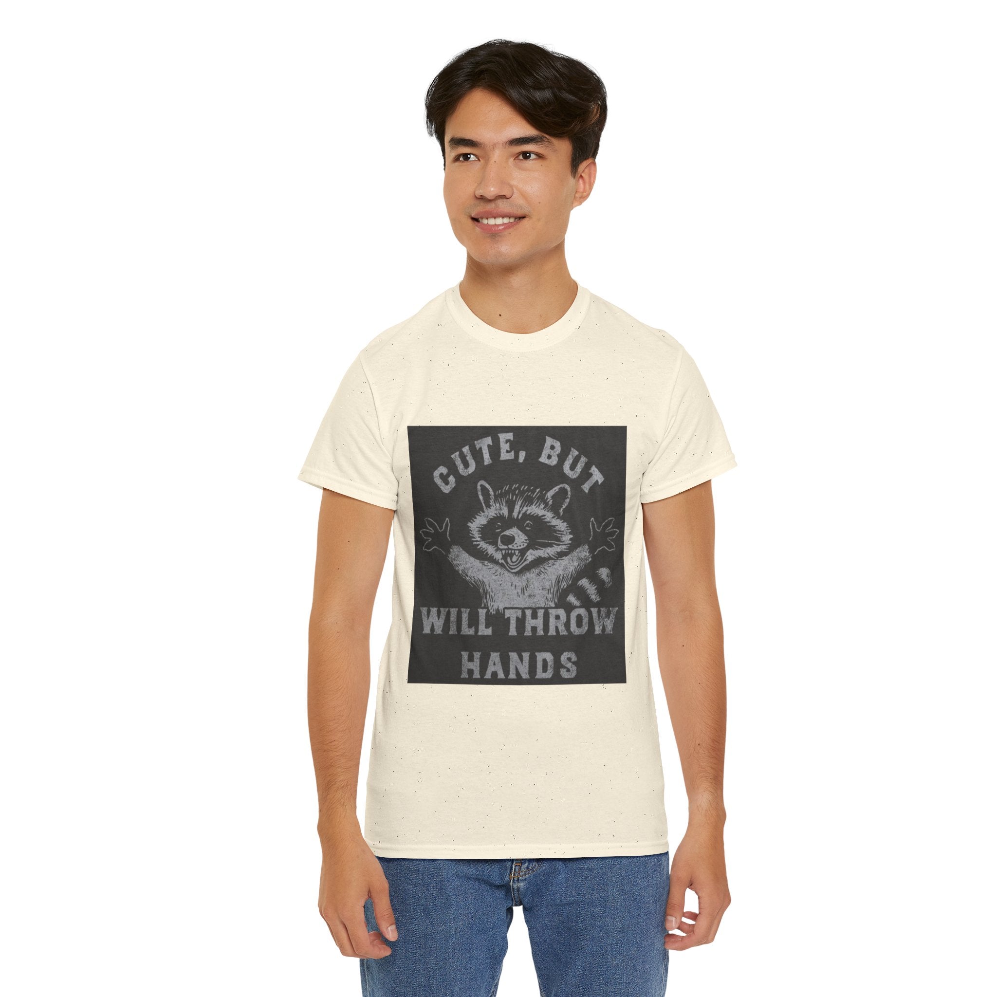 Cute But Will Throw Hands Raccoon T-Shirt