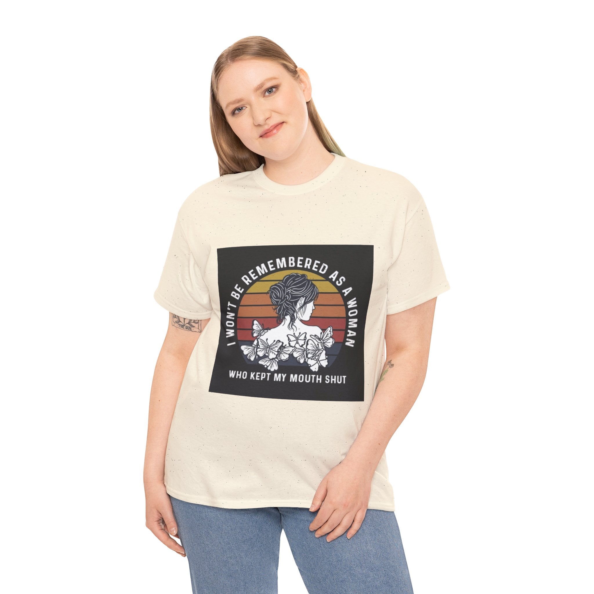 Graphic Tee — "I Won’t Be Remembered As A Woman Who Kept My Mouth Shut" Feminist Retro Floral T-Shirt