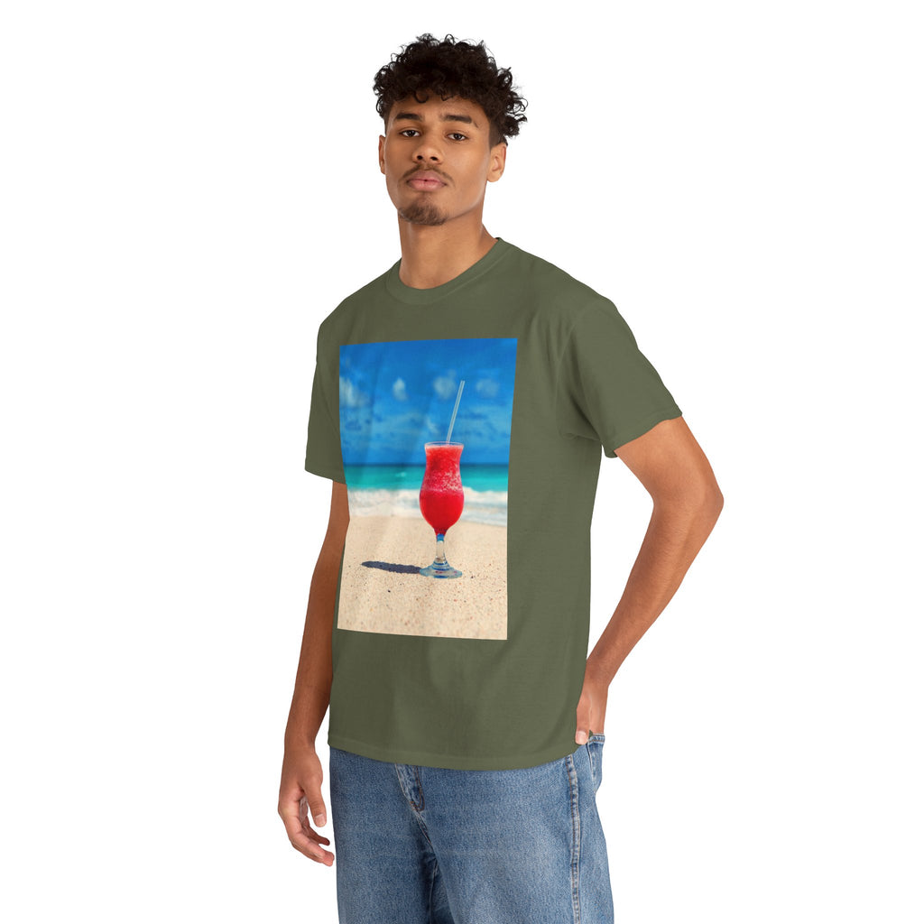 Tropical Beach Cocktail Graphic Tee (Summer Vacation Drink)