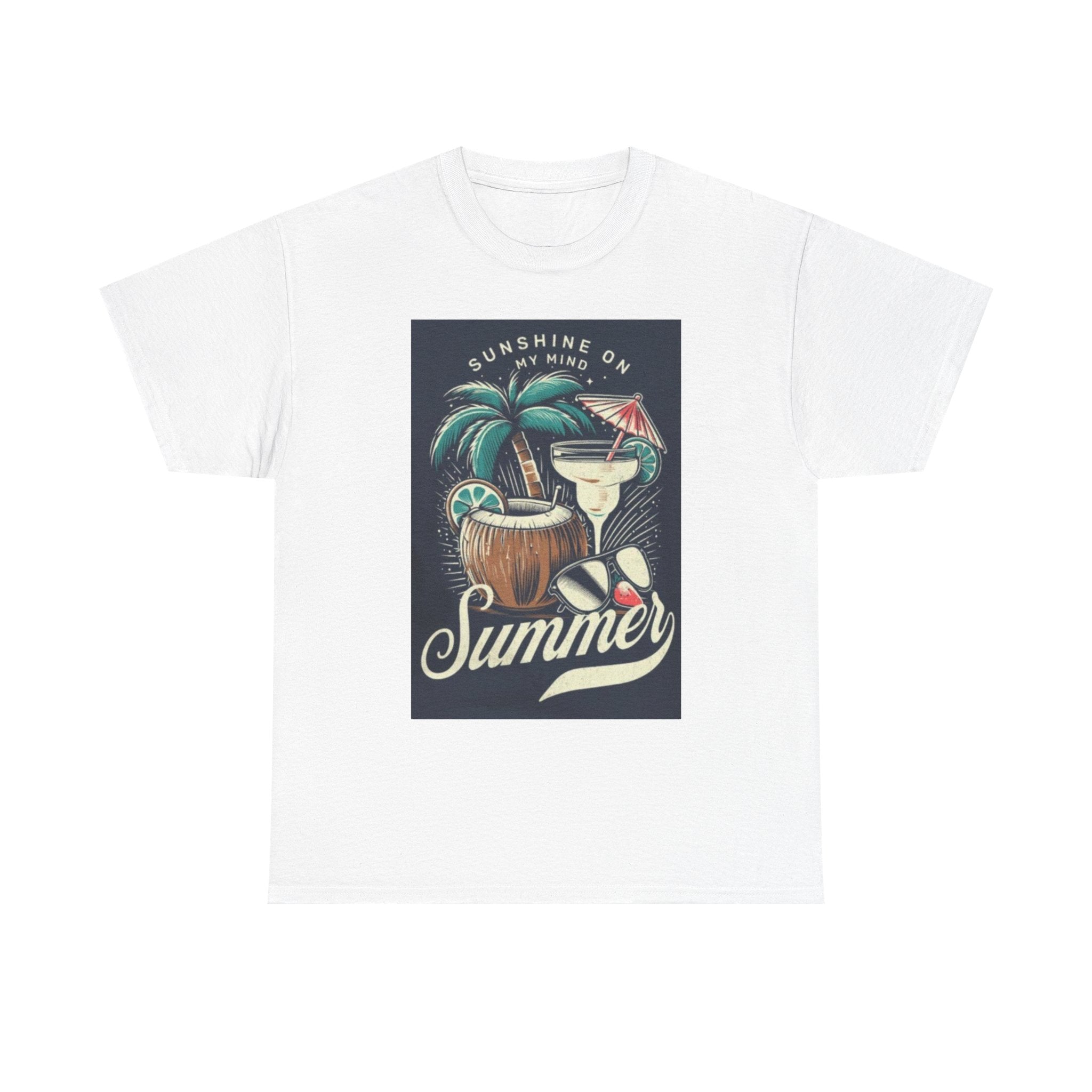 Summer Cocktail Tee — "Sunshine On My Mind" Tropical Beach T-Shirt