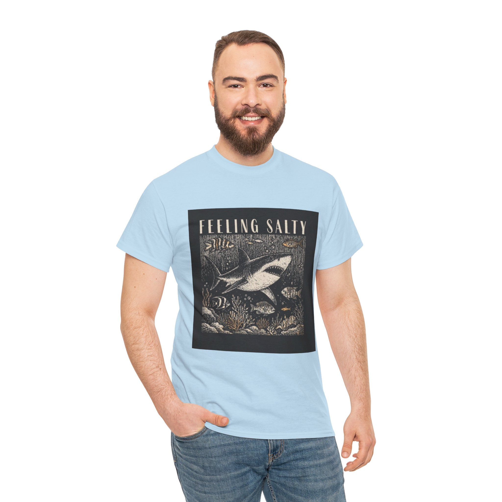 Feeling Salty Shark T-Shirt – Vintage Ocean Graphic Tee