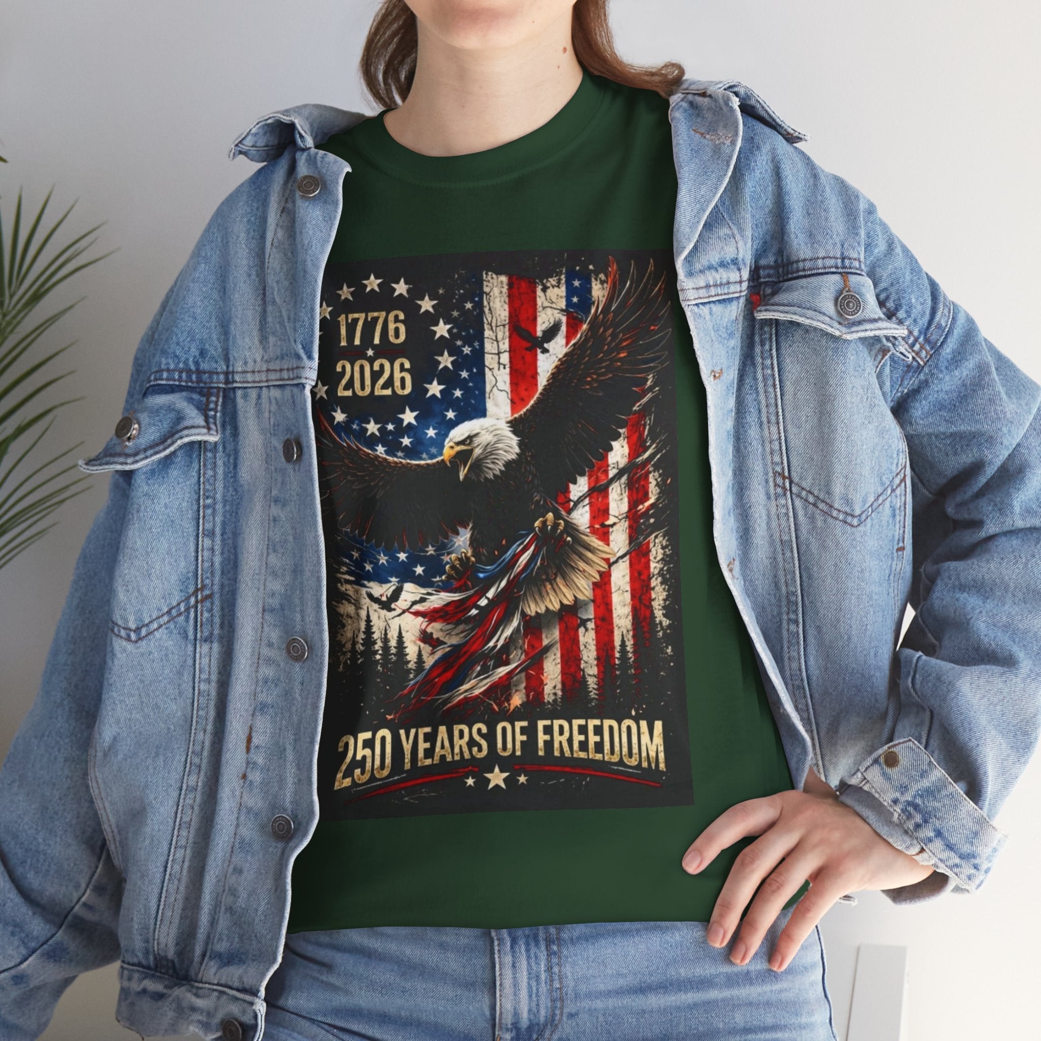 Patriotic Tee — 1776–2026 Bald Eagle "250 Years of Freedom" Shirt