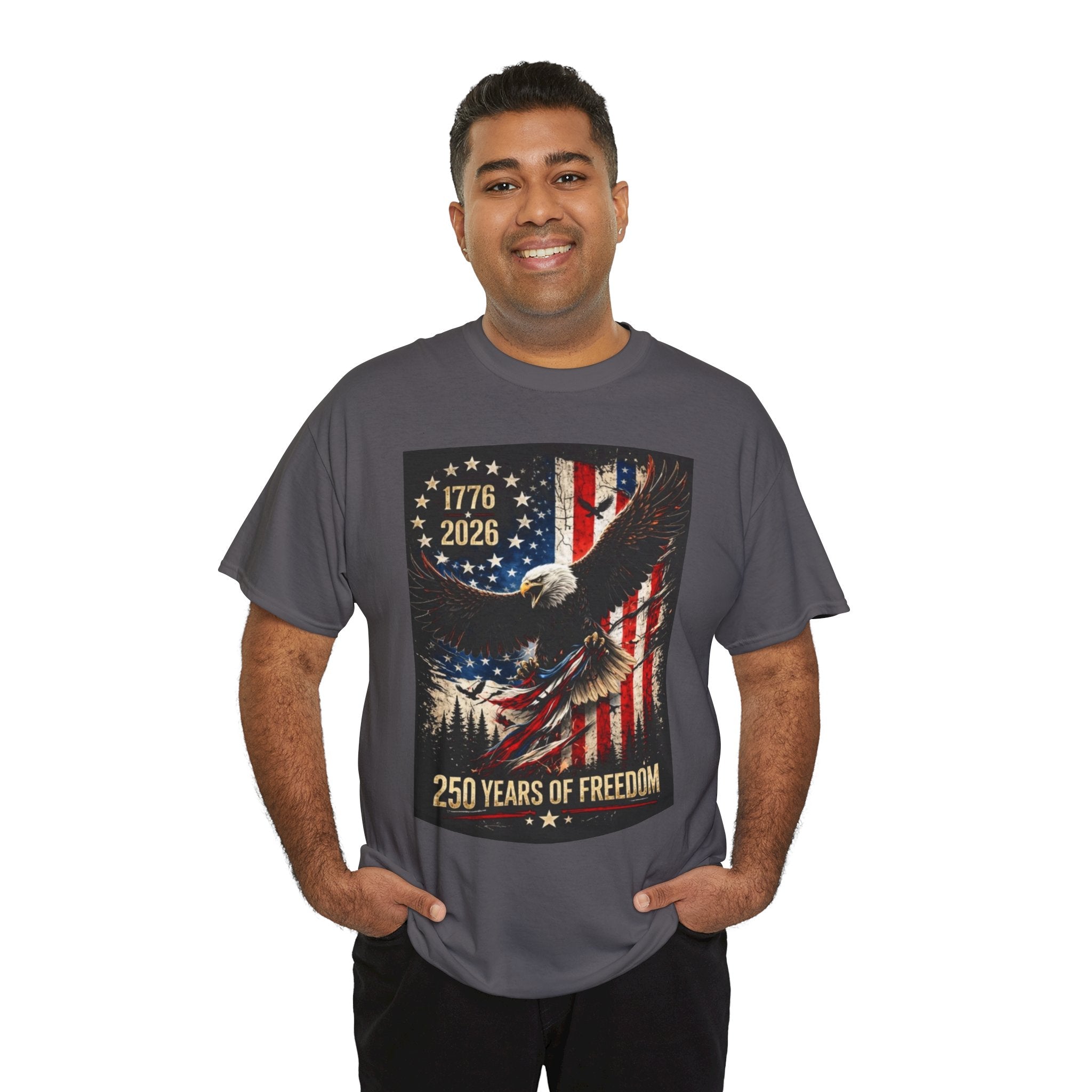 Patriotic Tee — 1776–2026 Bald Eagle "250 Years of Freedom" Shirt