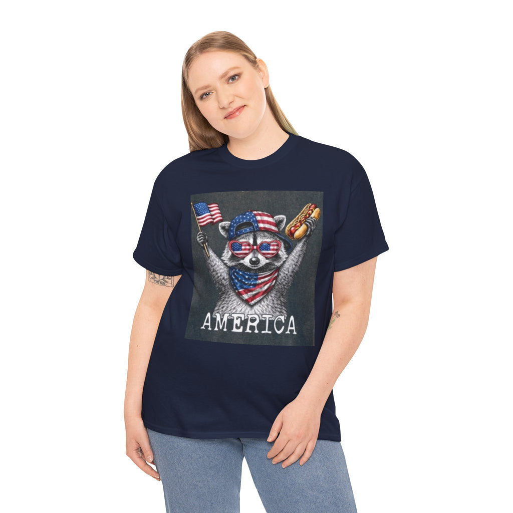 Patriotic Raccoon 'America' T-Shirt
