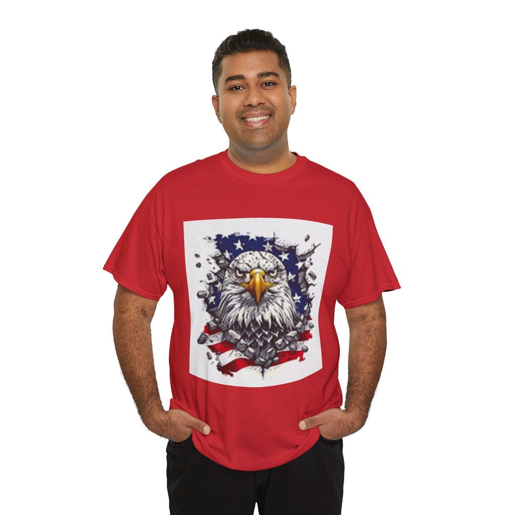 Eagle American Flag T-Shirt — Patriotic Bald Eagle Graphic Tee for 4th of July