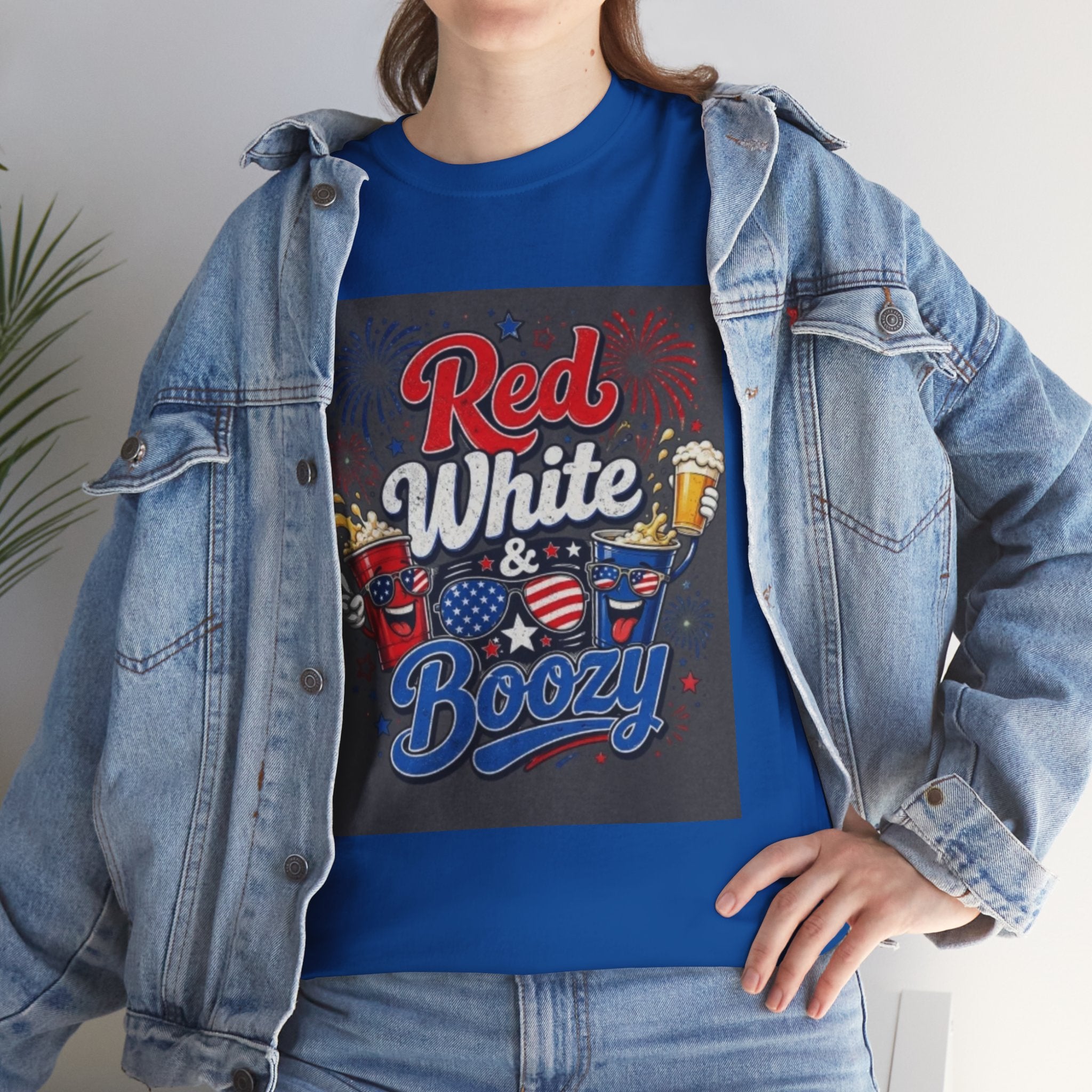 Red White & Boozy T-Shirt – Patriotic 4th of July Party Tee