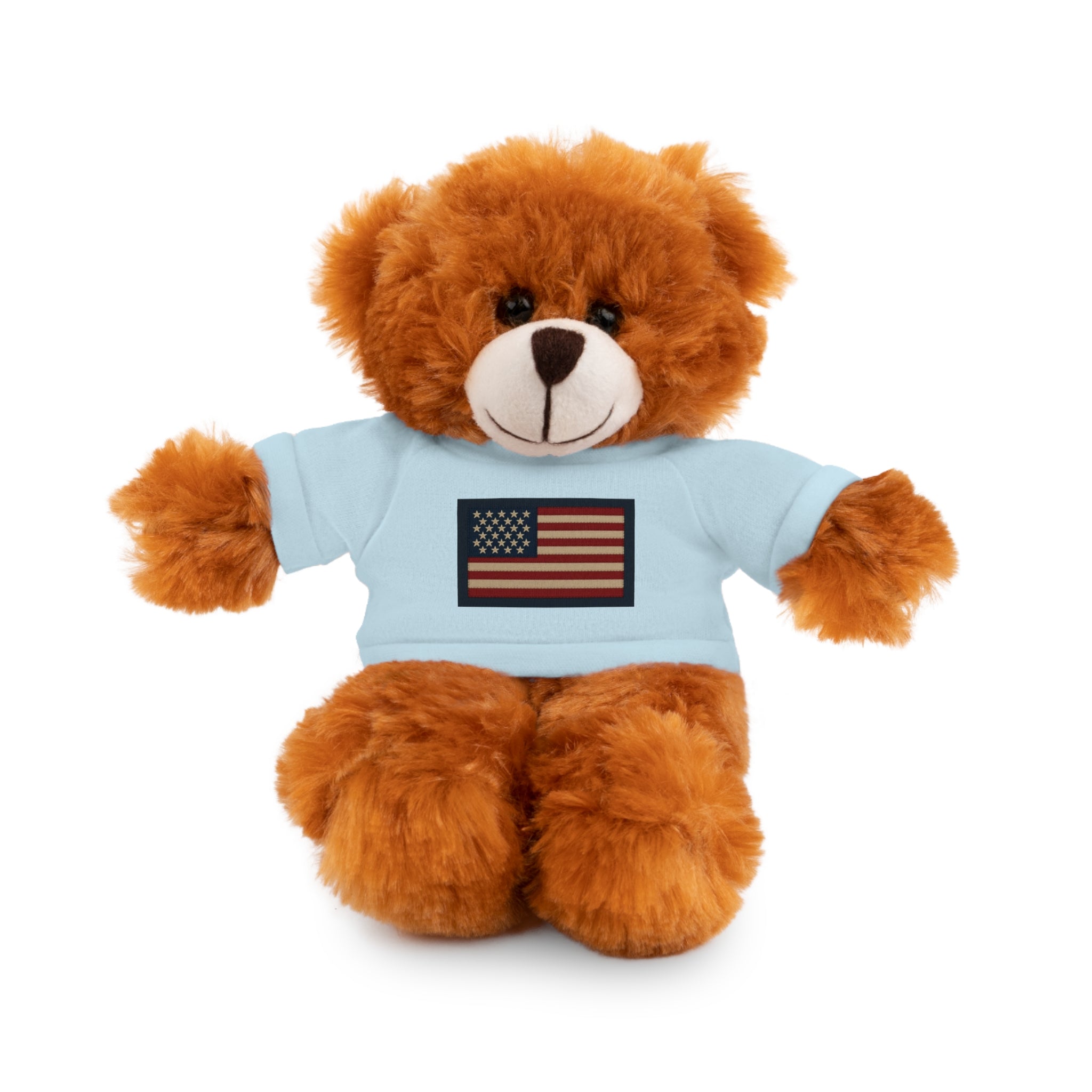 American Flag Teddy Bear with Tee — Patriotic Plush Gift