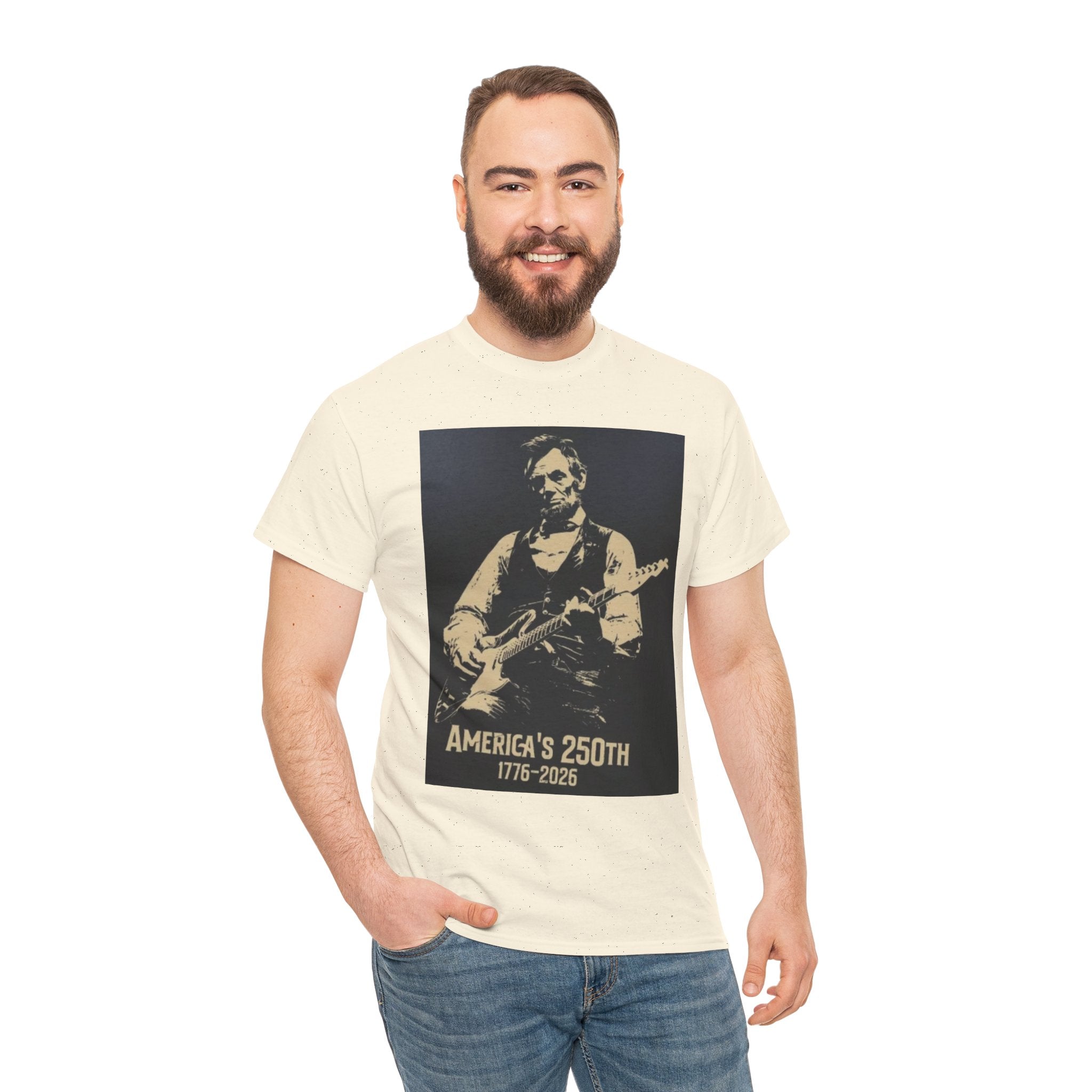 America's 250th Guitar Tee — 1776–2026 Patriotic Rock T‑Shirt