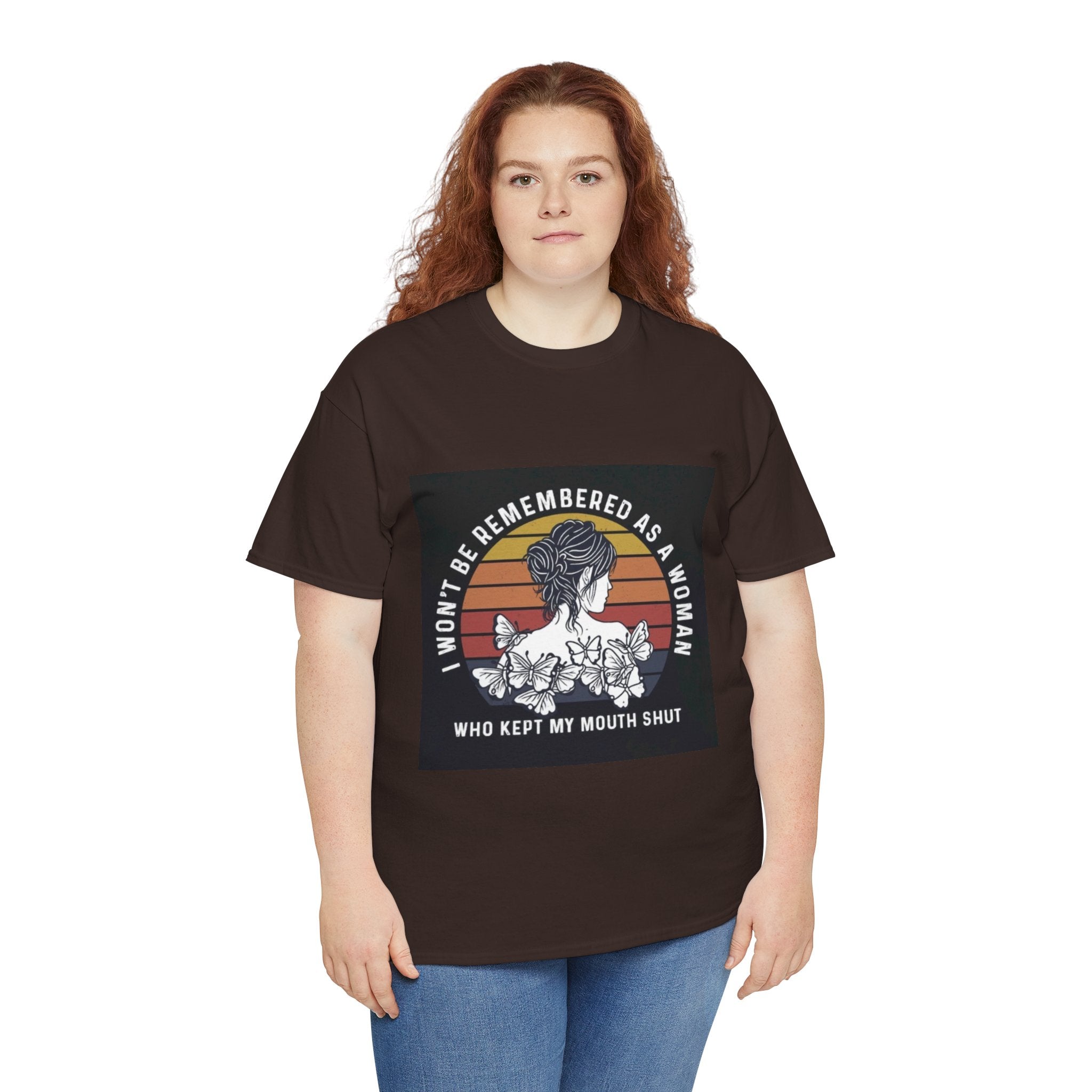 Graphic Tee — "I Won’t Be Remembered As A Woman Who Kept My Mouth Shut" Feminist Retro Floral T-Shirt