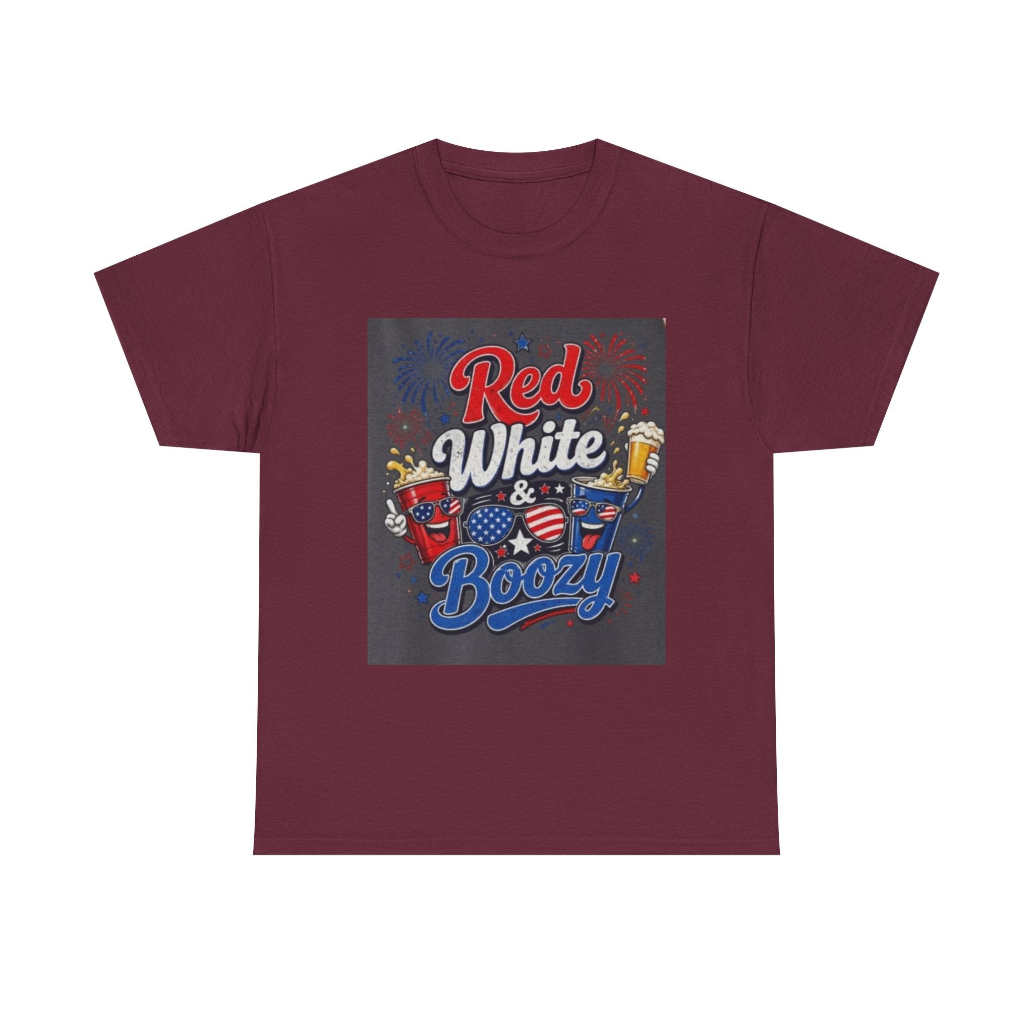Red White & Boozy T-Shirt – Patriotic 4th of July Party Tee