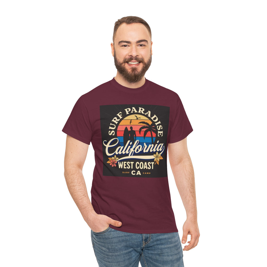 California Surf Paradise Tee — West Coast CA Vintage Sunset Graphic T-Shirt