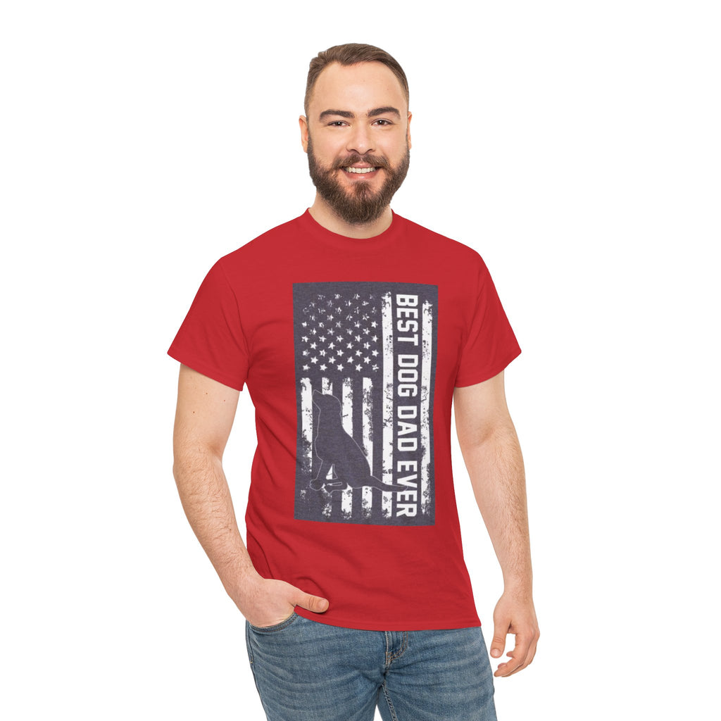 Best Dog Dad Ever T-Shirt – Patriotic American Flag Dog Dad Tee