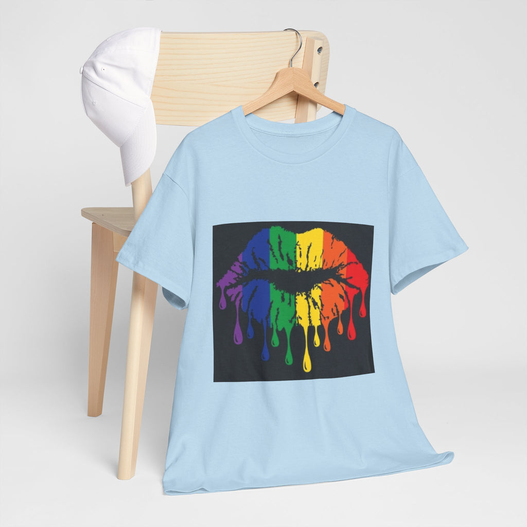 Rainbow Drip Kiss T-Shirt – LGBTQ+ Pride Graphic Tee