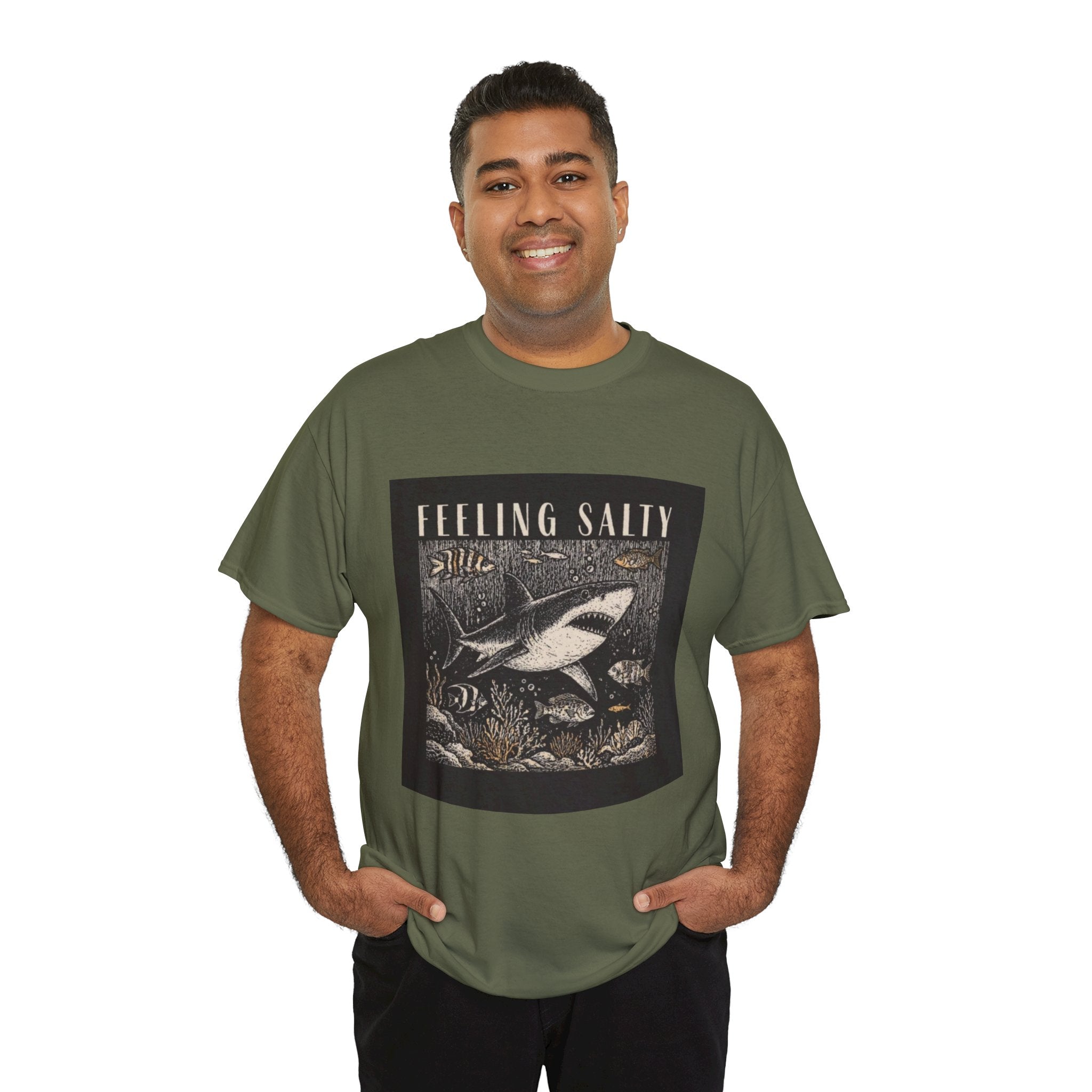 Feeling Salty Shark T-Shirt – Vintage Ocean Graphic Tee