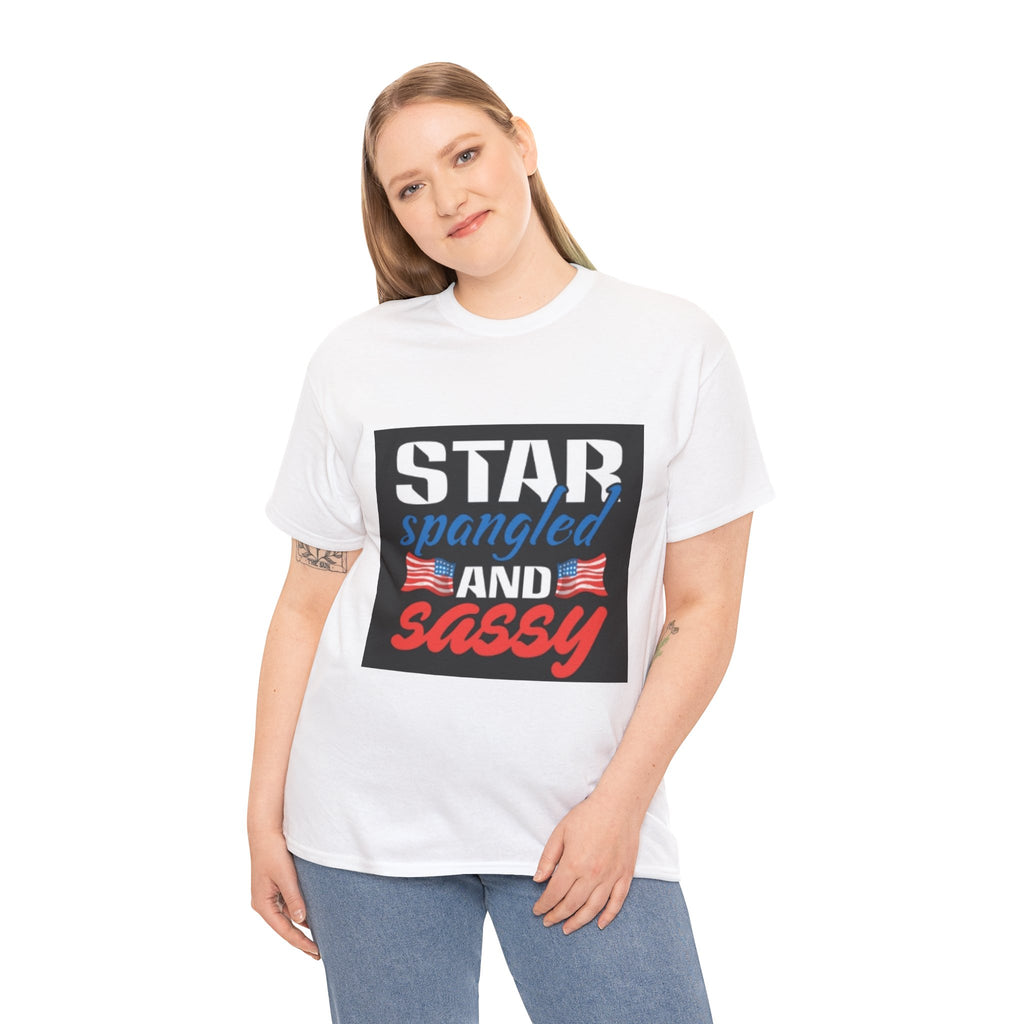 Star Spangled and Sassy Tee — Patriotic 4th of July Shirt with Flags