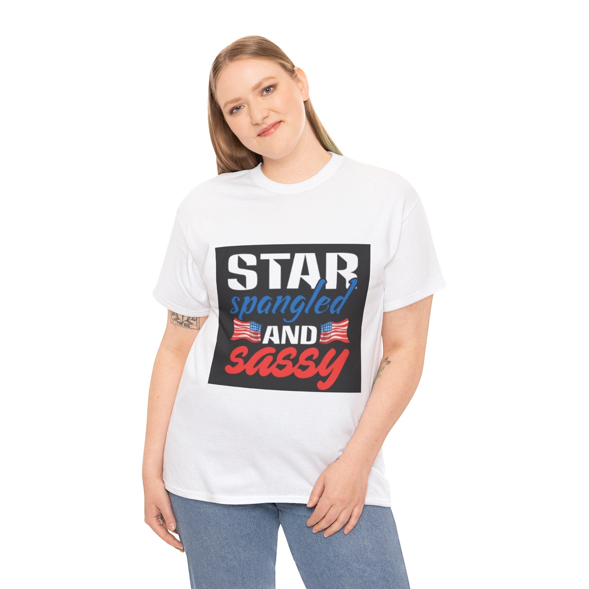 Star Spangled and Sassy Tee — Patriotic 4th of July Shirt with Flags