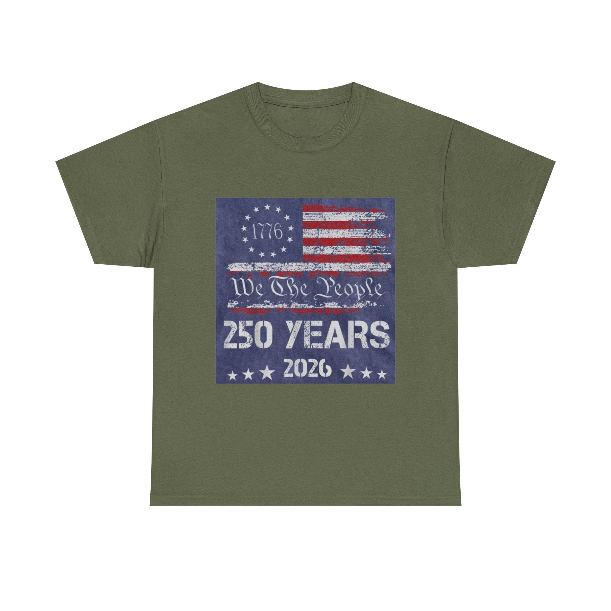 T-Shirt — Vintage 'We The People 250 Years 2026' Patriotic American Flag Tee