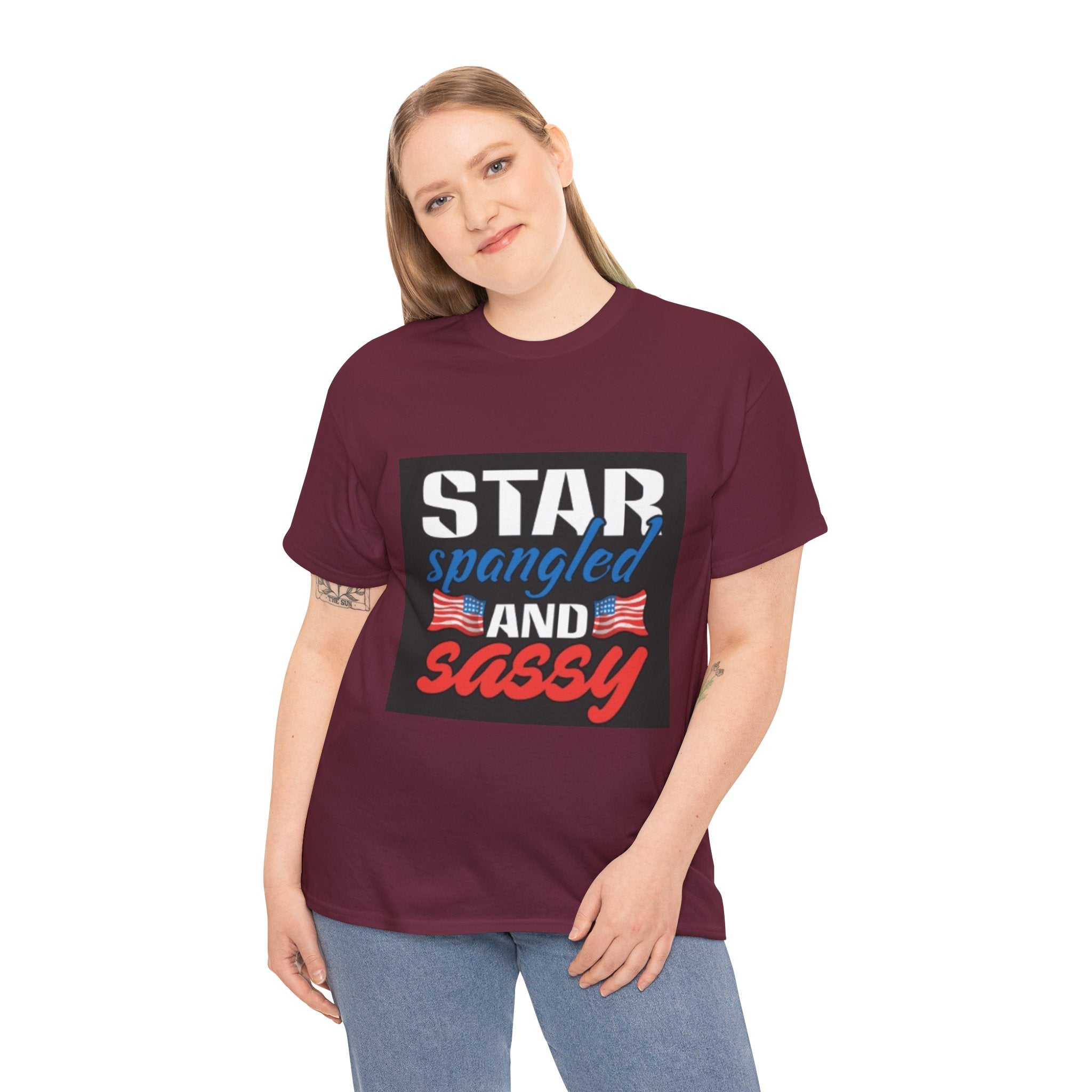 Star Spangled and Sassy Tee — Patriotic 4th of July Shirt with Flags