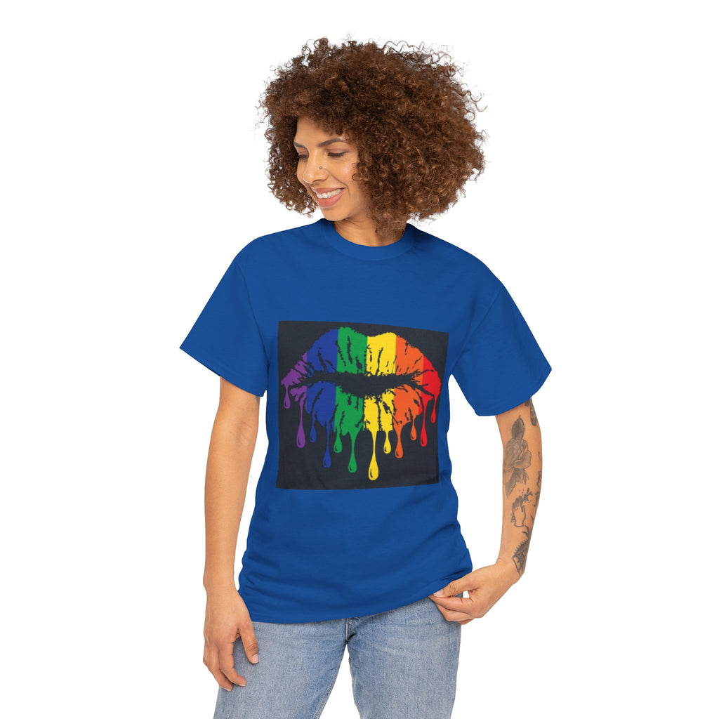 Rainbow Drip Kiss T-Shirt – LGBTQ+ Pride Graphic Tee