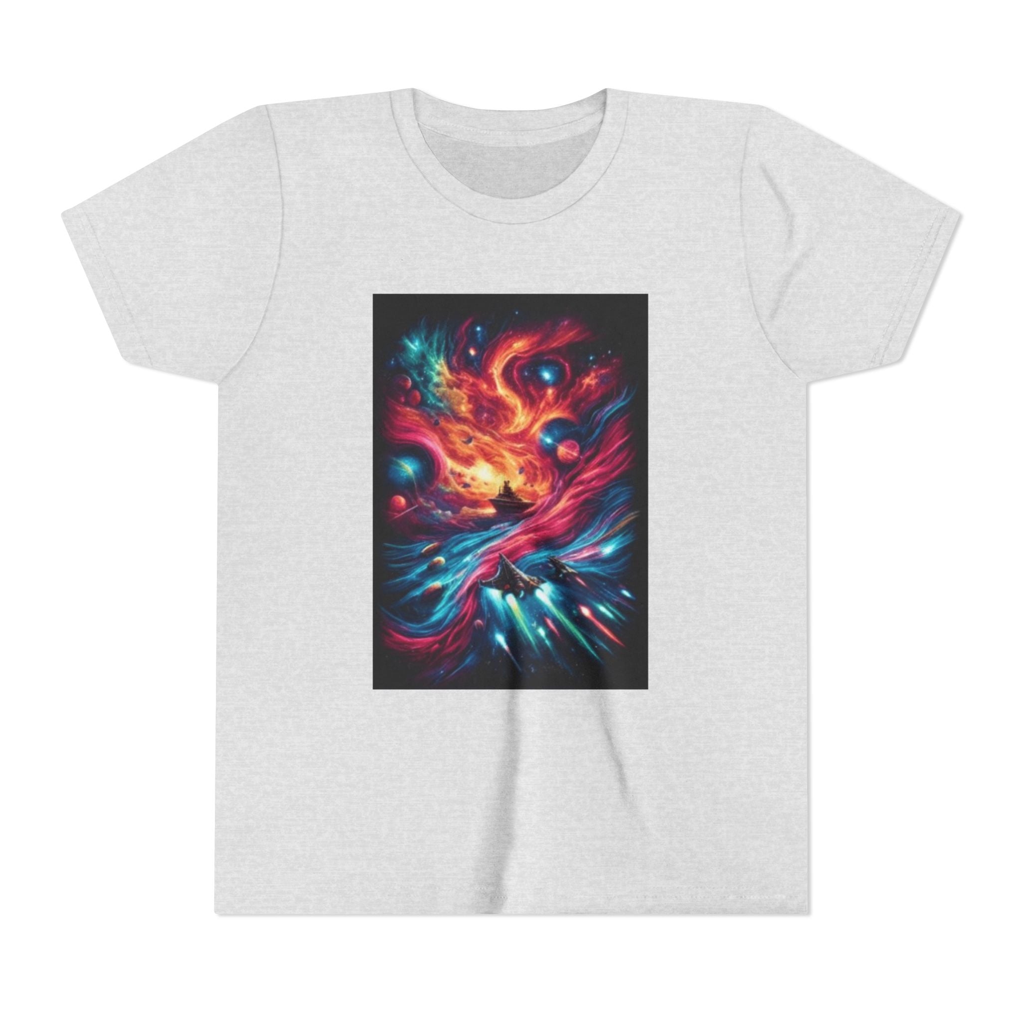 Youth Tee — Cosmic Phoenix Abstract Galaxy Art