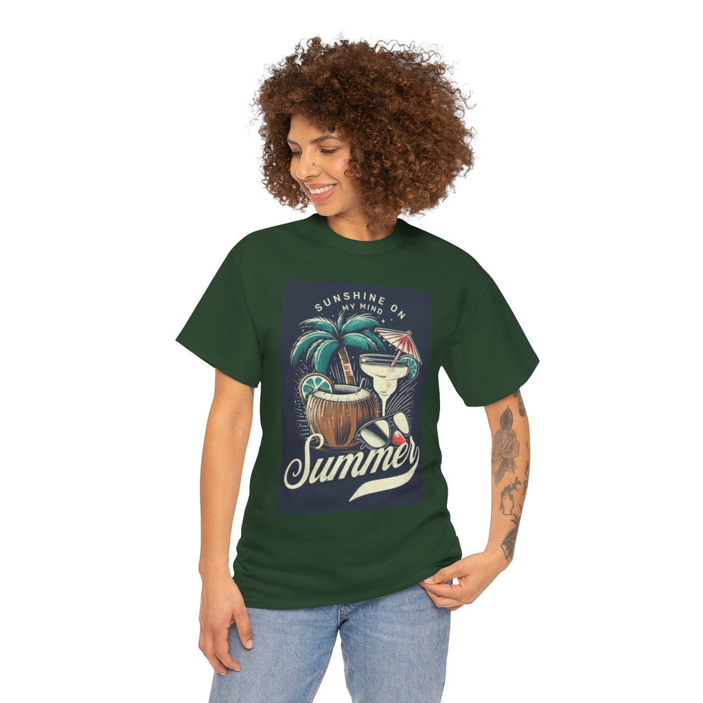 Summer Cocktail Tee — "Sunshine On My Mind" Tropical Beach T-Shirt