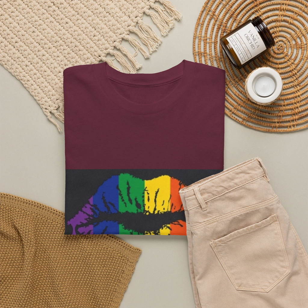 Rainbow Drip Kiss T-Shirt – LGBTQ+ Pride Graphic Tee