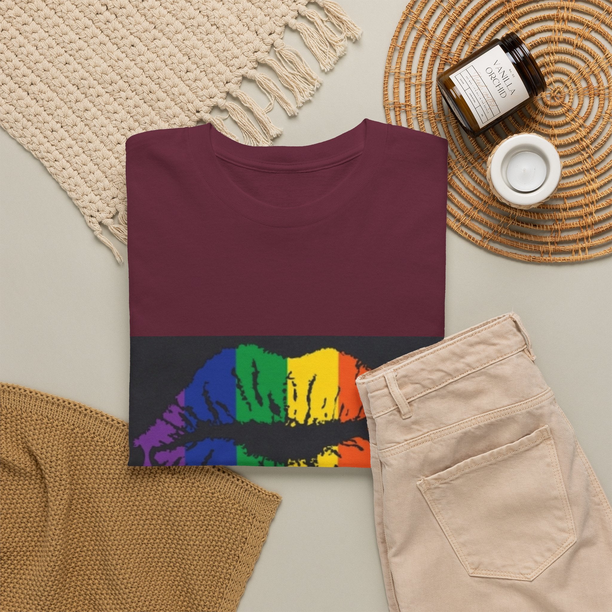 Rainbow Drip Kiss T-Shirt – LGBTQ+ Pride Graphic Tee