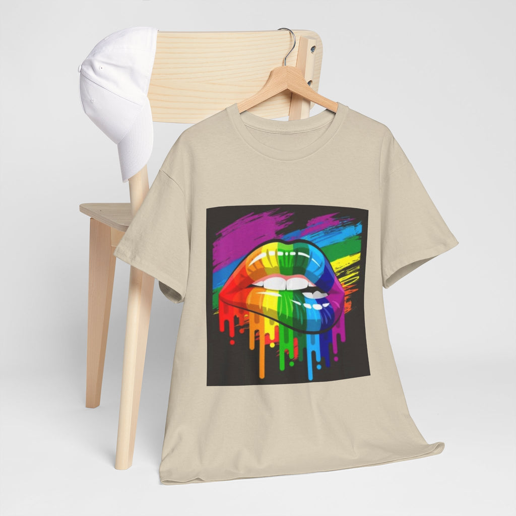 T-Shirt — Rainbow Drip Lips Pride Graphic Tee