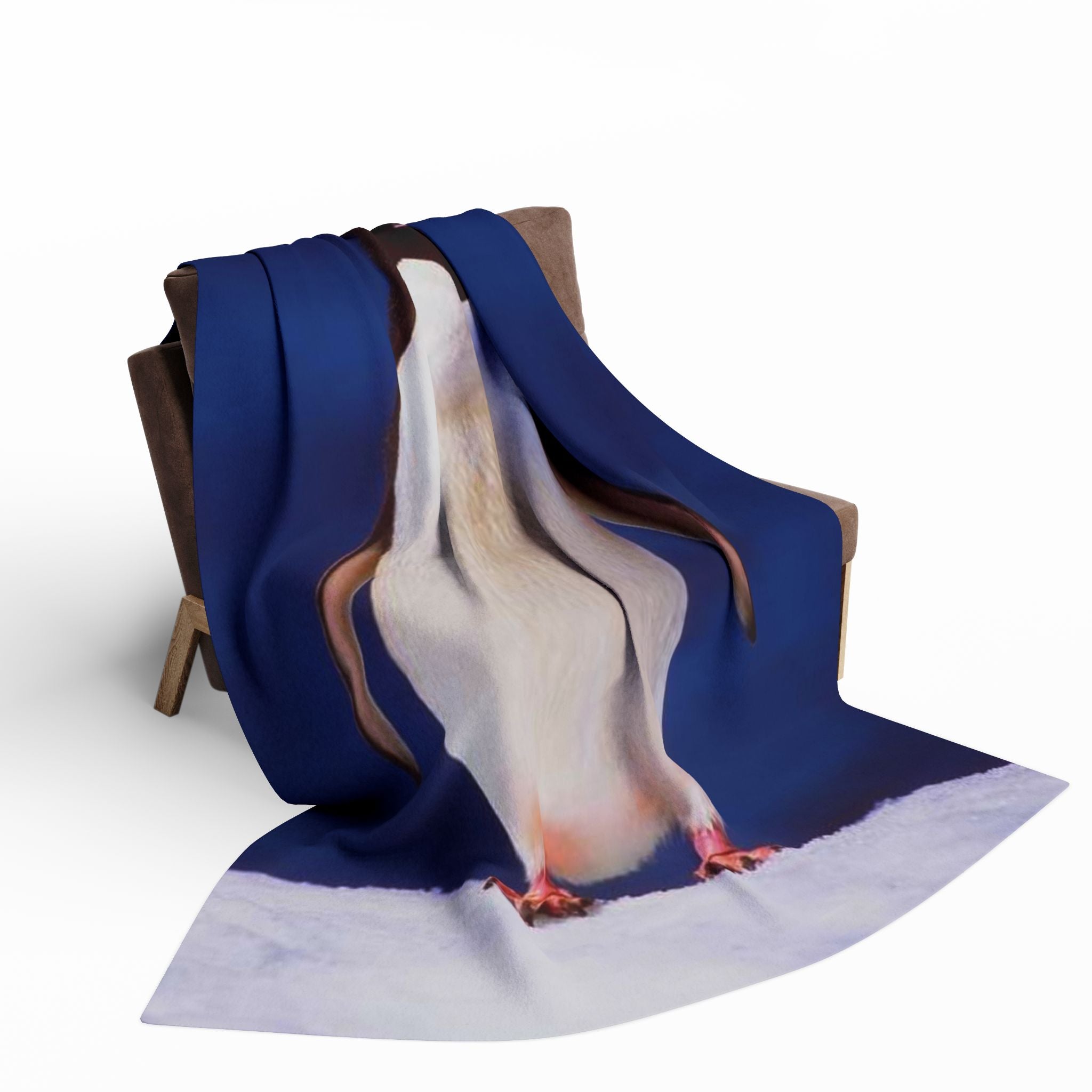 Emperor Penguin Fleece Blanket — Cozy Antarctic Animal Throw