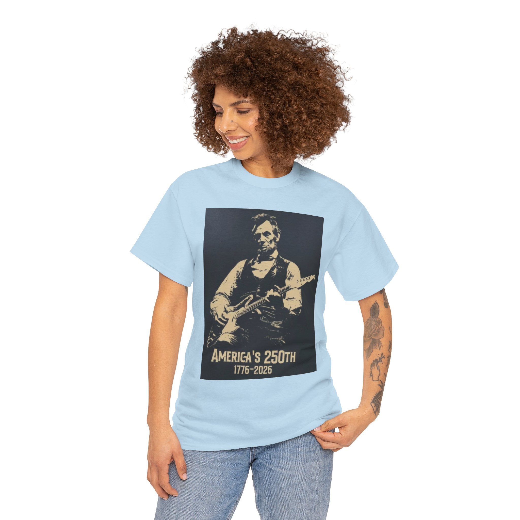 America's 250th Guitar Tee — 1776–2026 Patriotic Rock T‑Shirt