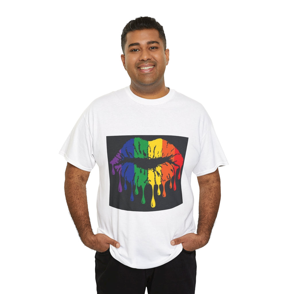 Rainbow Drip Kiss T-Shirt – LGBTQ+ Pride Graphic Tee