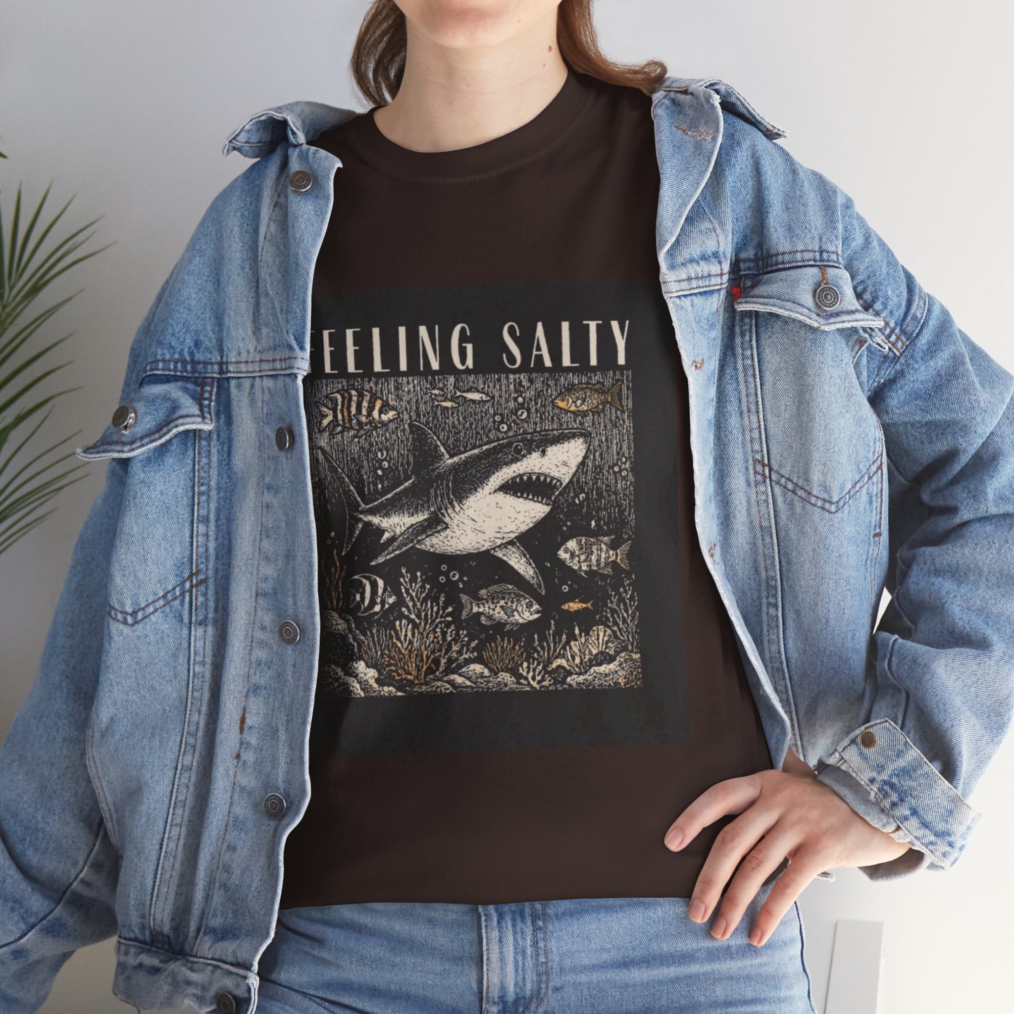 Feeling Salty Shark T-Shirt – Vintage Ocean Graphic Tee