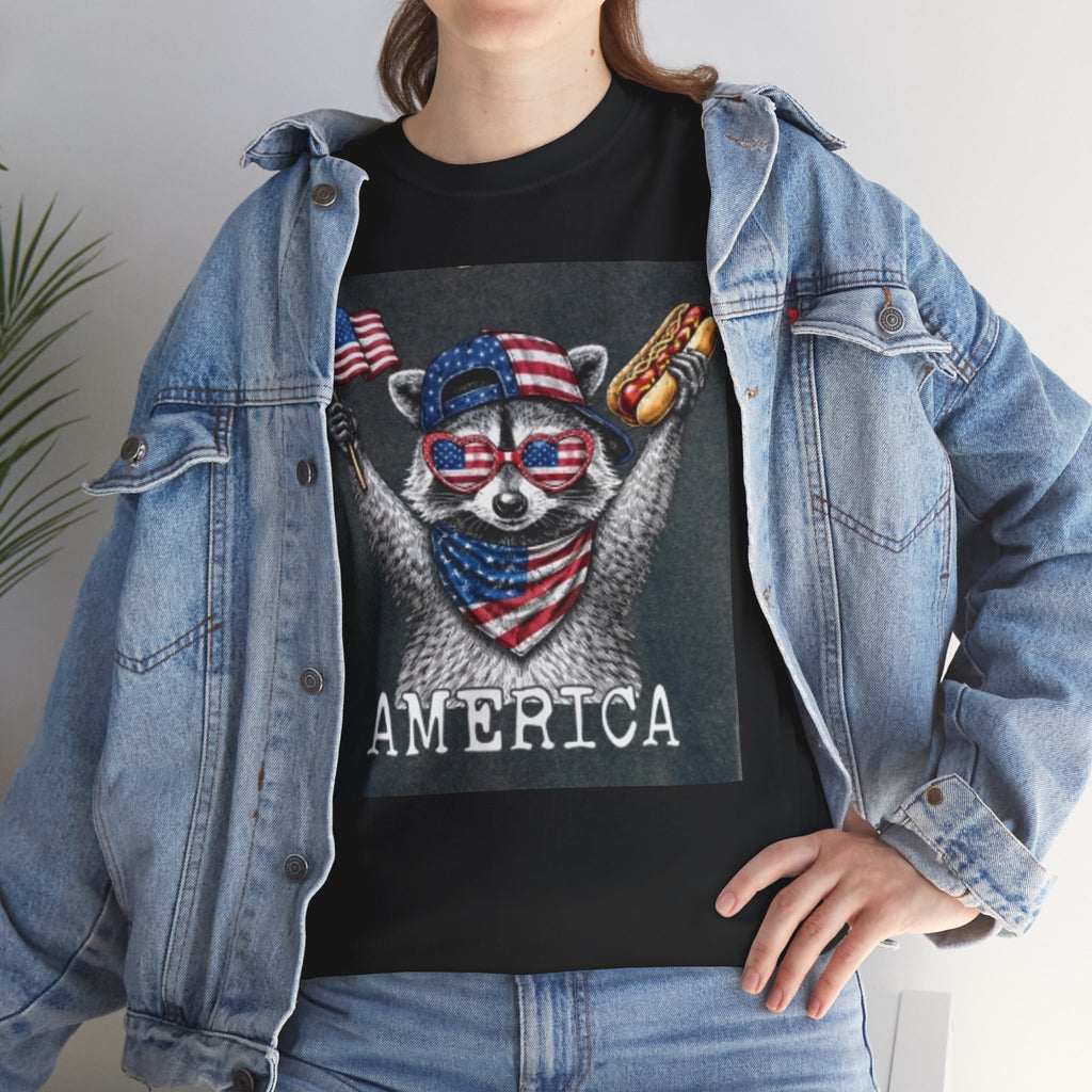 Patriotic Raccoon 'America' T-Shirt