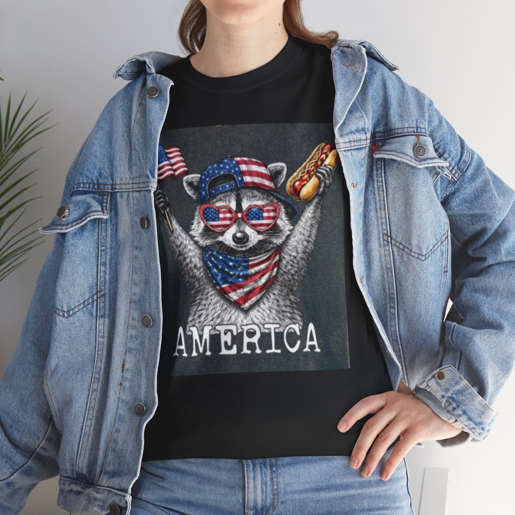 Patriotic Raccoon 'America' T-Shirt