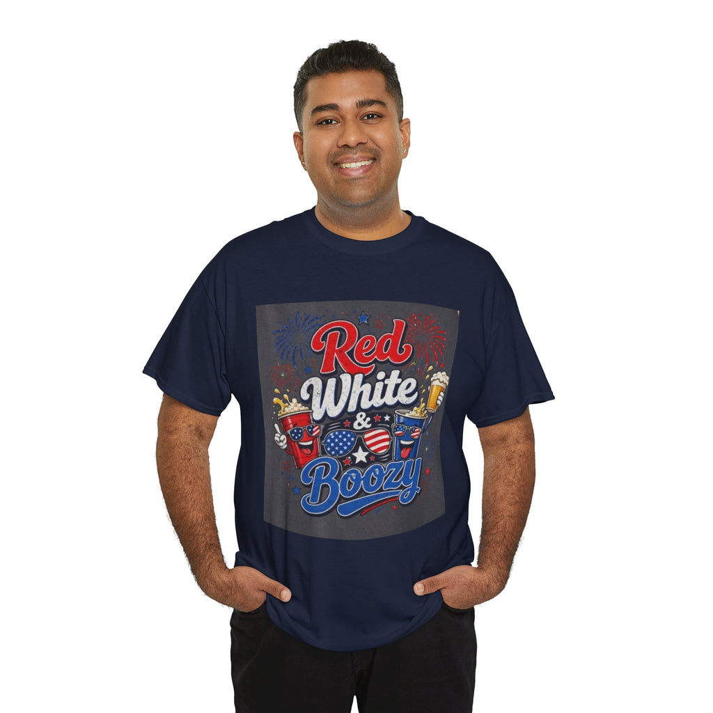 Red White & Boozy T-Shirt – Patriotic 4th of July Party Tee