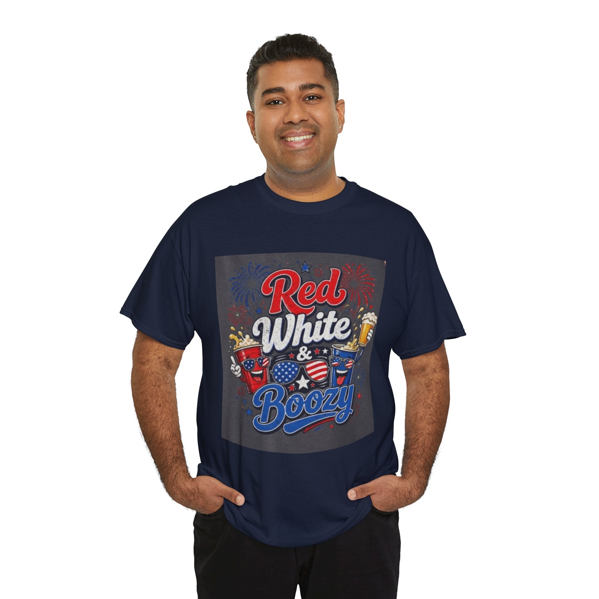 Red White & Boozy T-Shirt – Patriotic 4th of July Party Tee