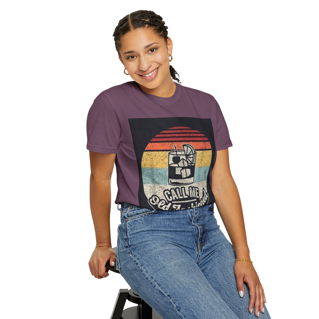 T-Shirt — "Call Me Old Fashioned" Retro Cocktail Graphic Tee