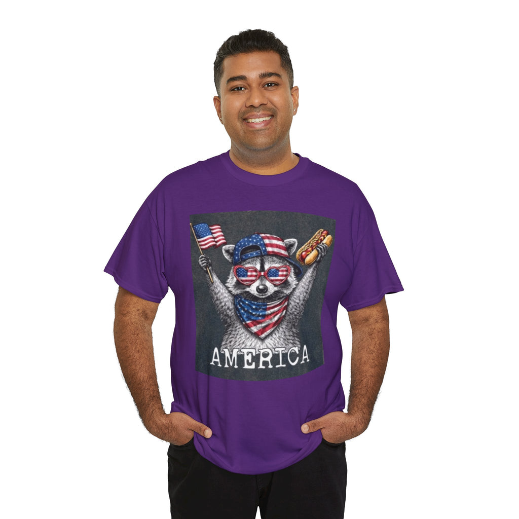 Patriotic Raccoon 'America' T-Shirt