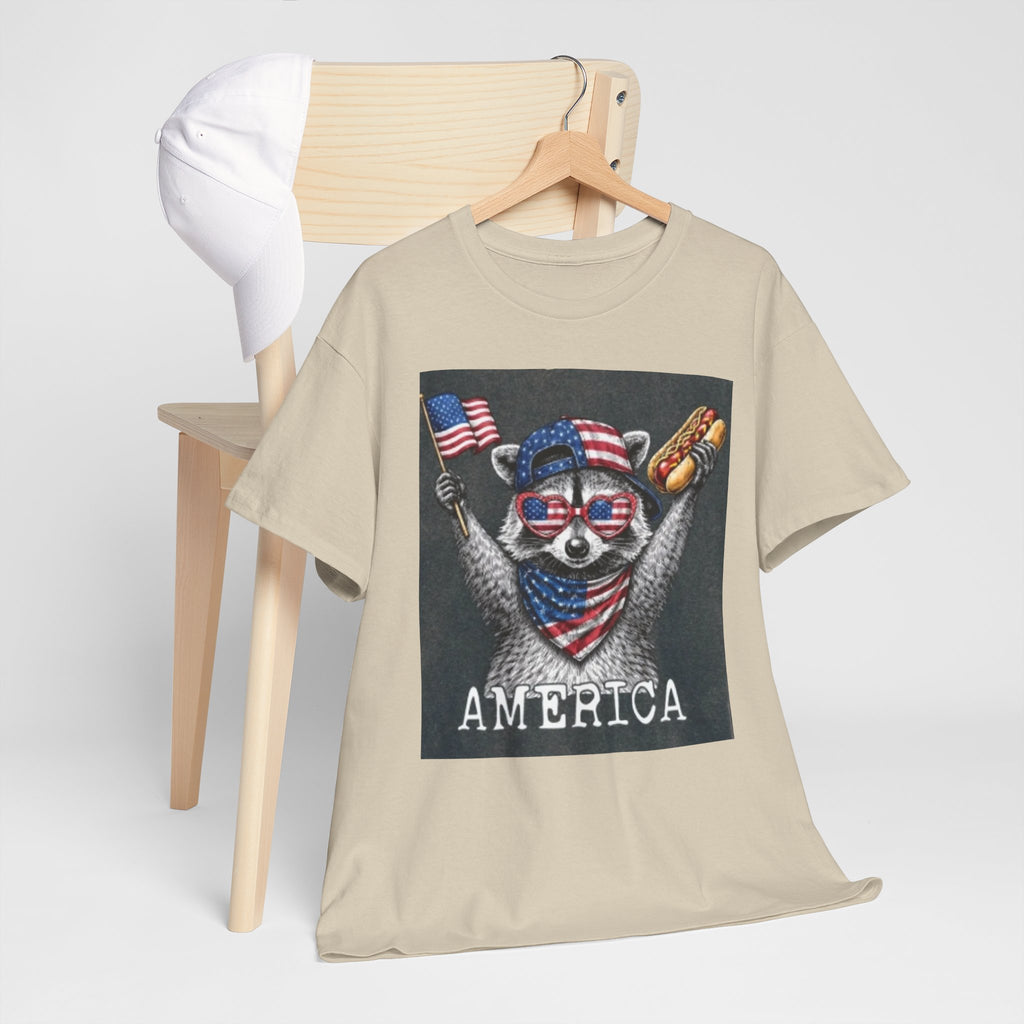 Patriotic Raccoon 'America' T-Shirt