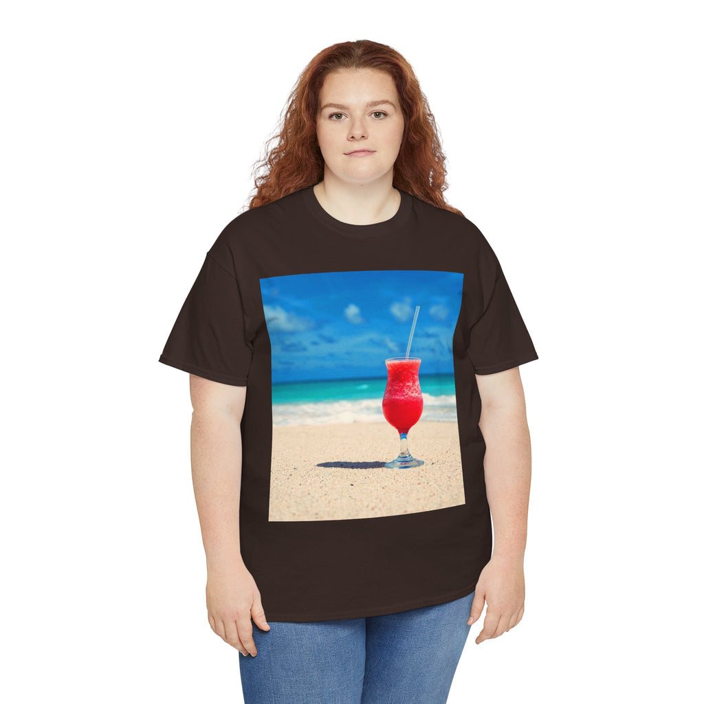 Tropical Beach Cocktail Graphic Tee (Summer Vacation Drink)